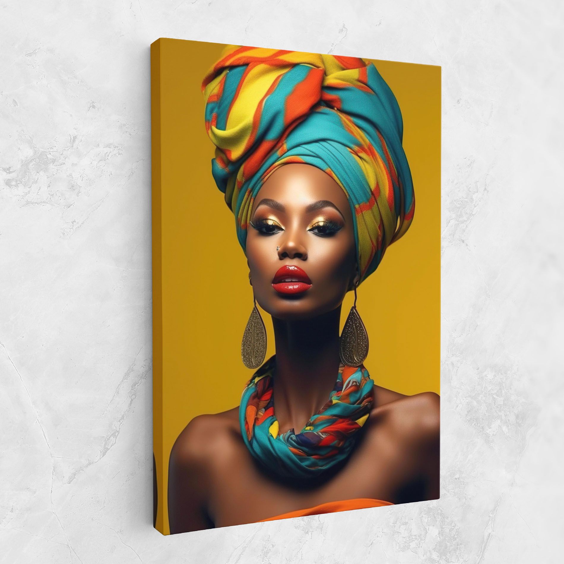 African Yellow Portrait mockup 1