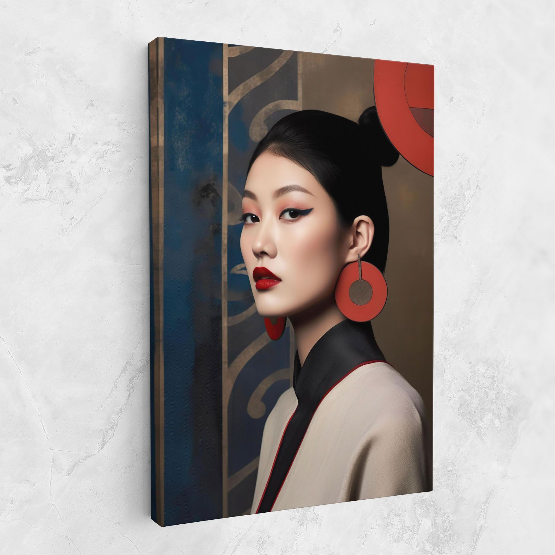 Asian Big Earrings mockup 1
