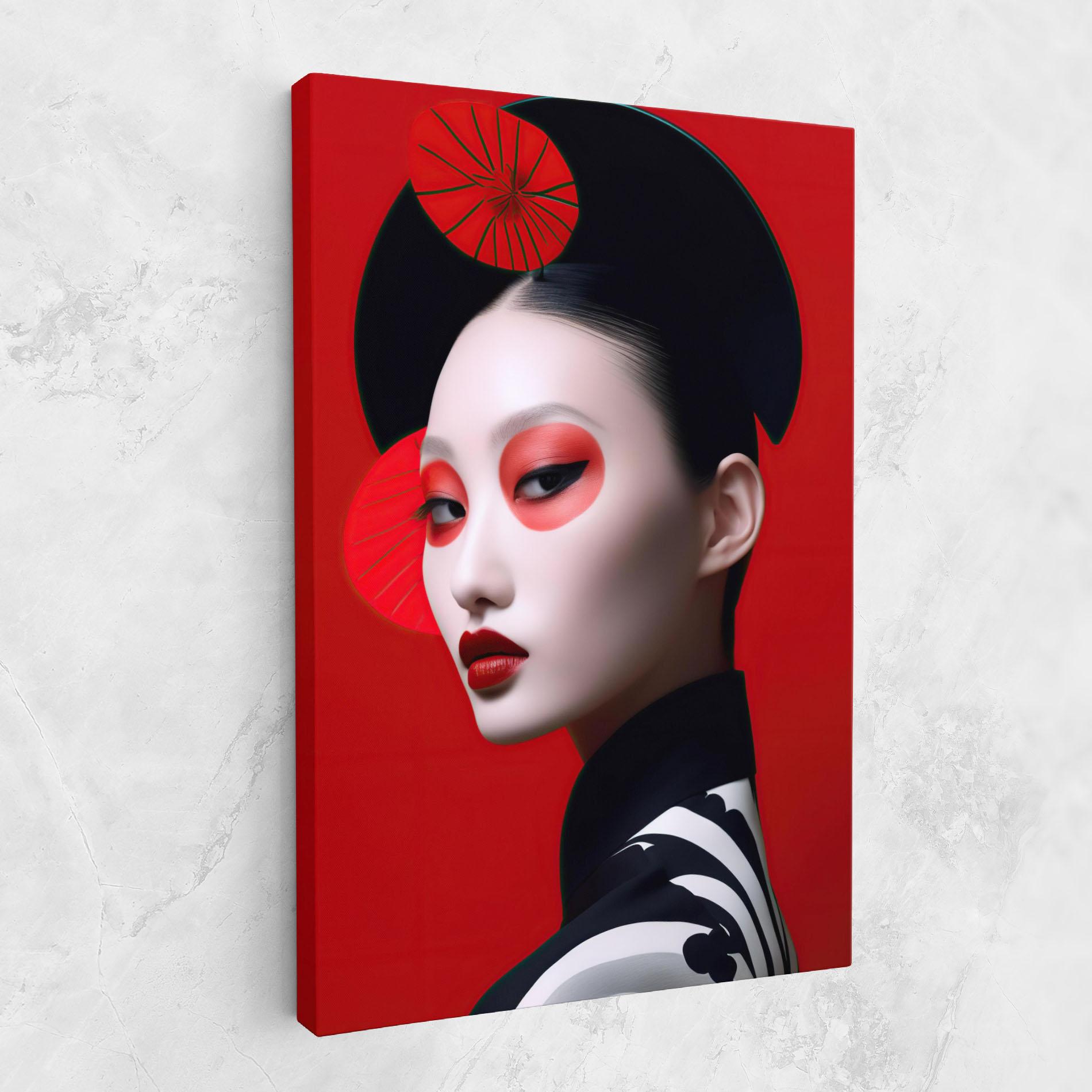Leinwandbild Asiatic Red Makeup mockup 1