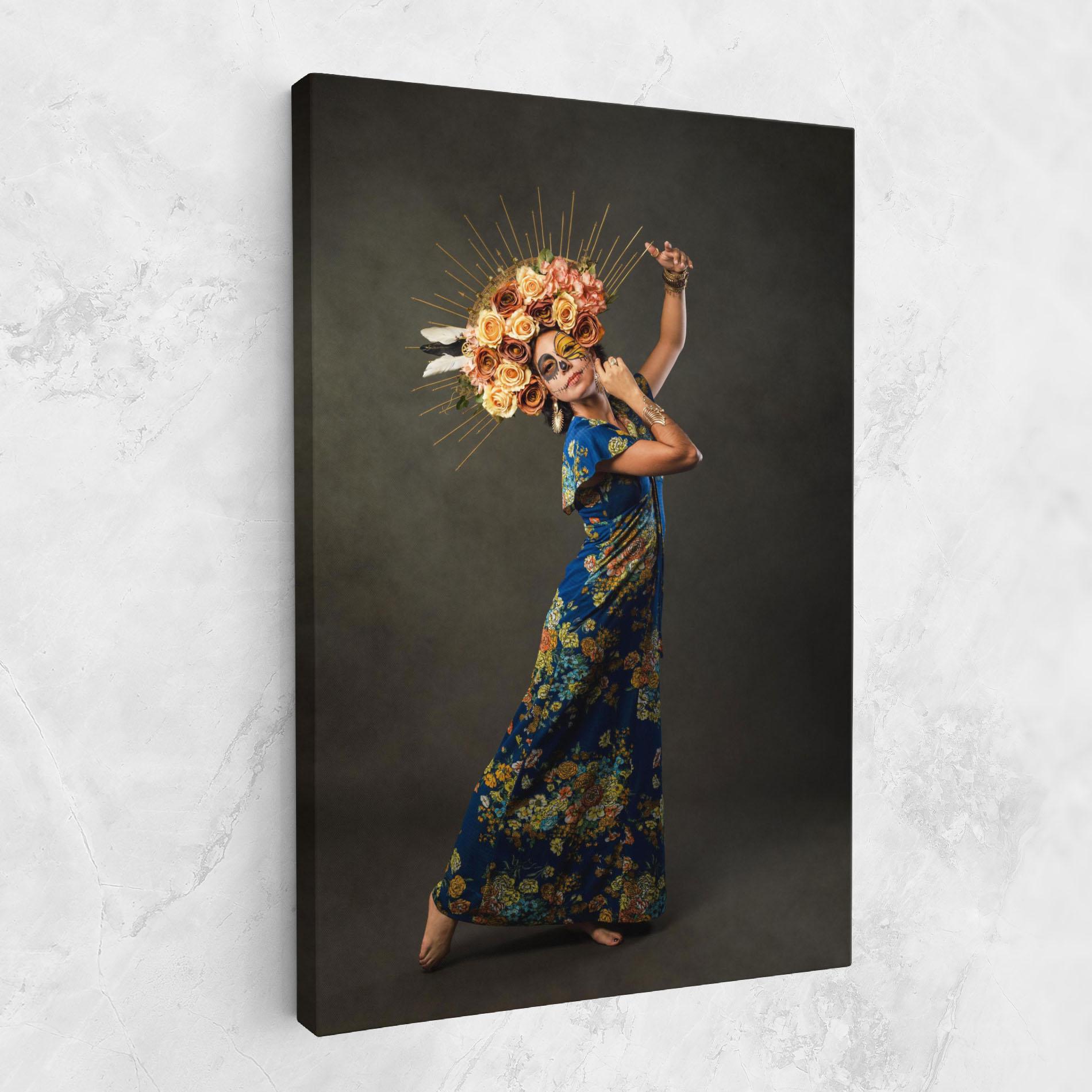 Leinwandbild Sugar Skull Face mockup 1