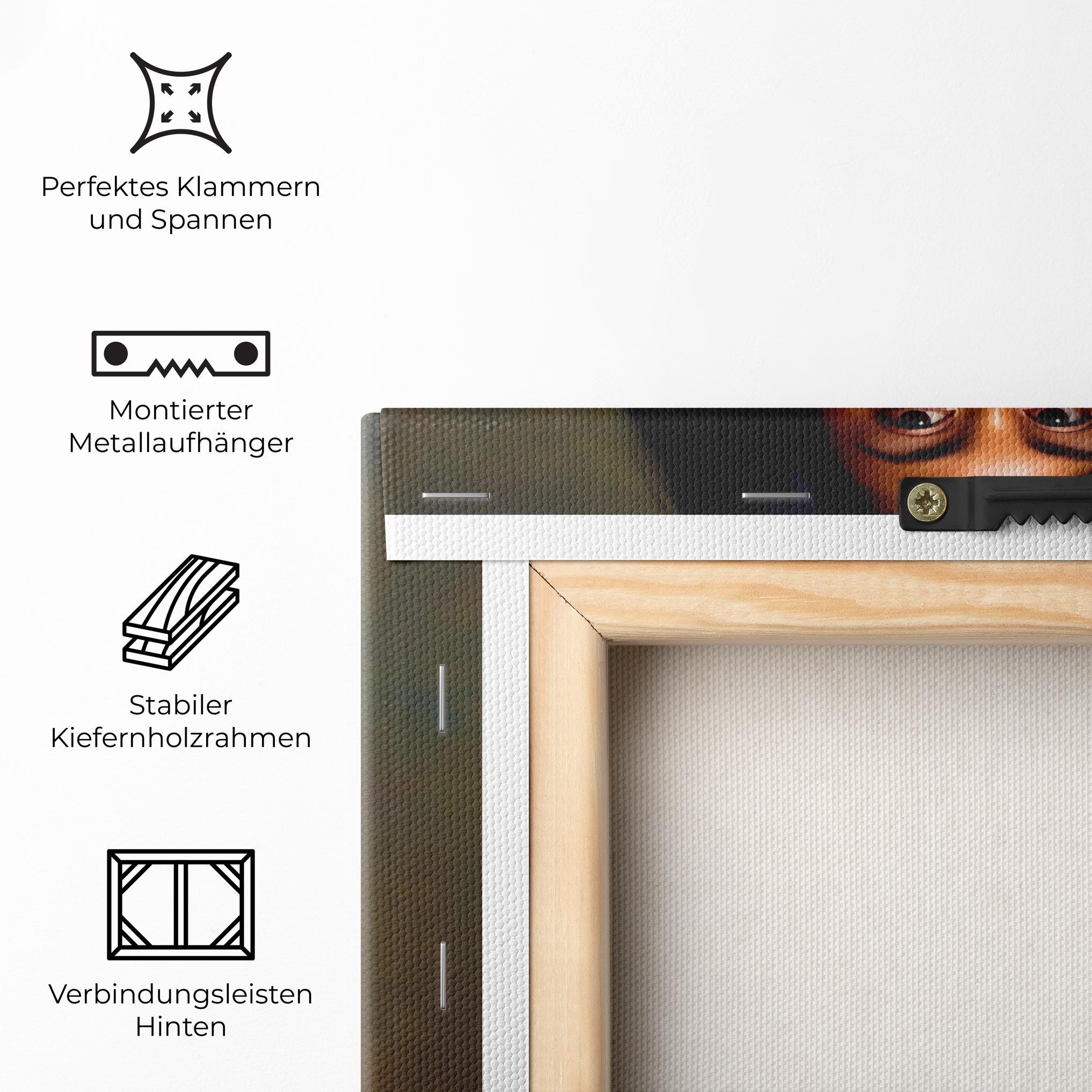 Leinwandbild Beautiful Brunette Art mockup 5