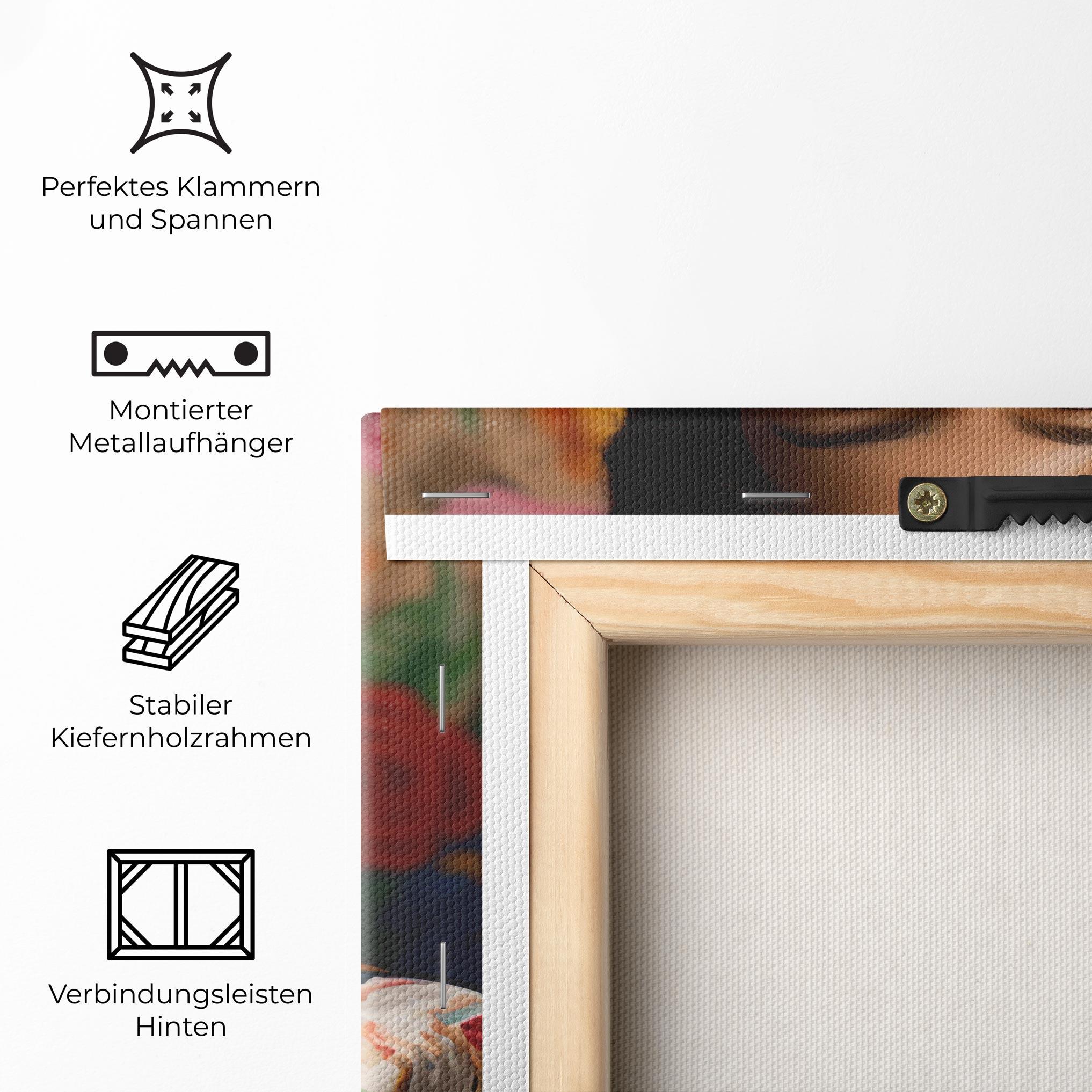 Leinwandbild Floral Dress Long Hair mockup 5