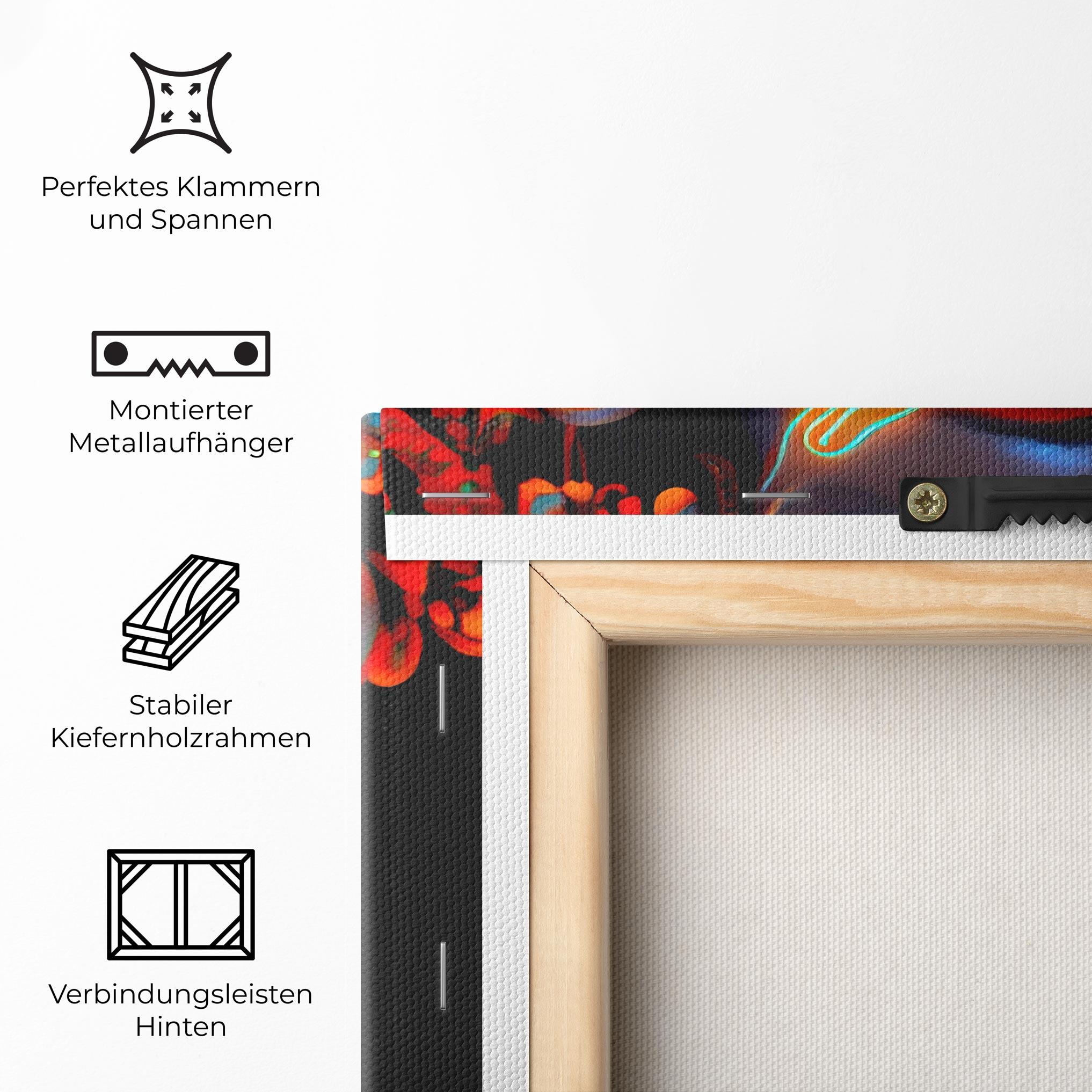 Leinwandbild Glowing Face Paint mockup 5