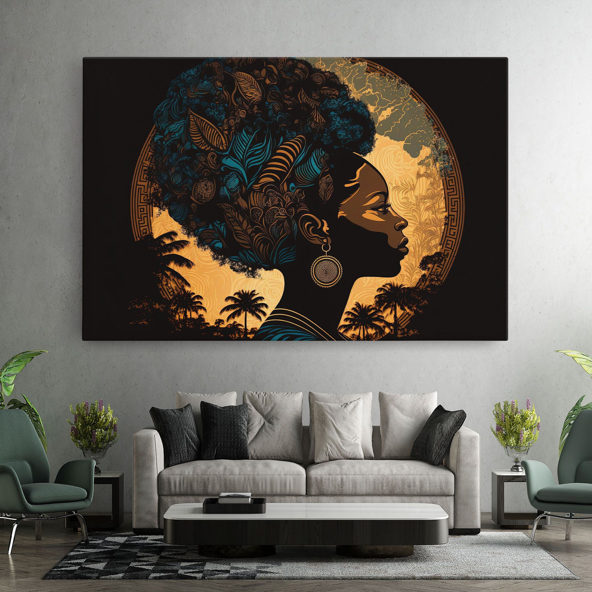 African Profile Woman mockup 7