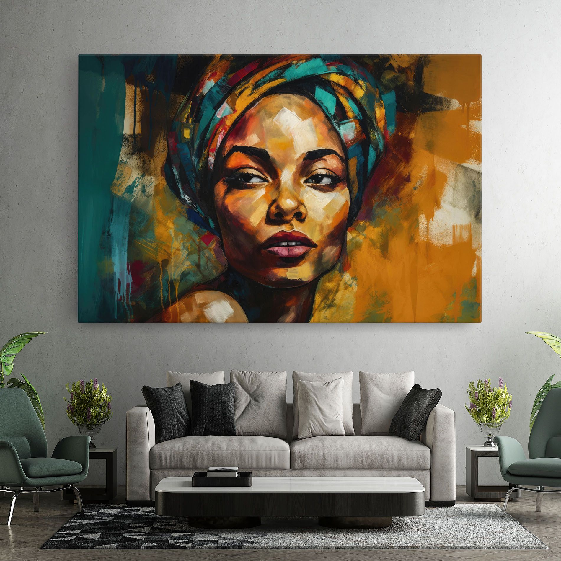 African Woman Looking mockup 7