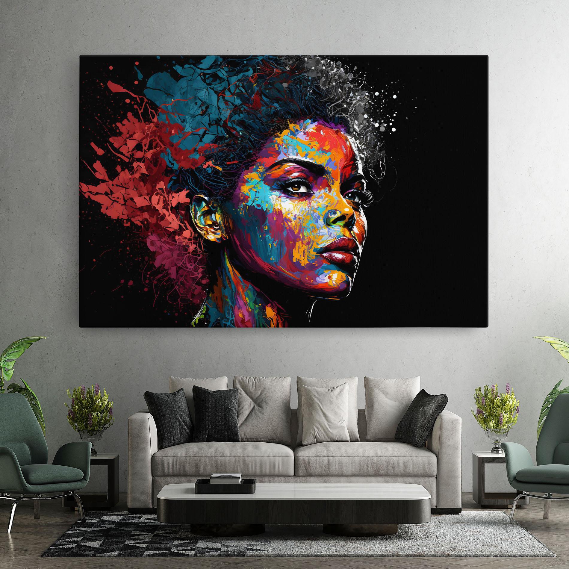 Leinwandbild American Woman Splashes mockup 7