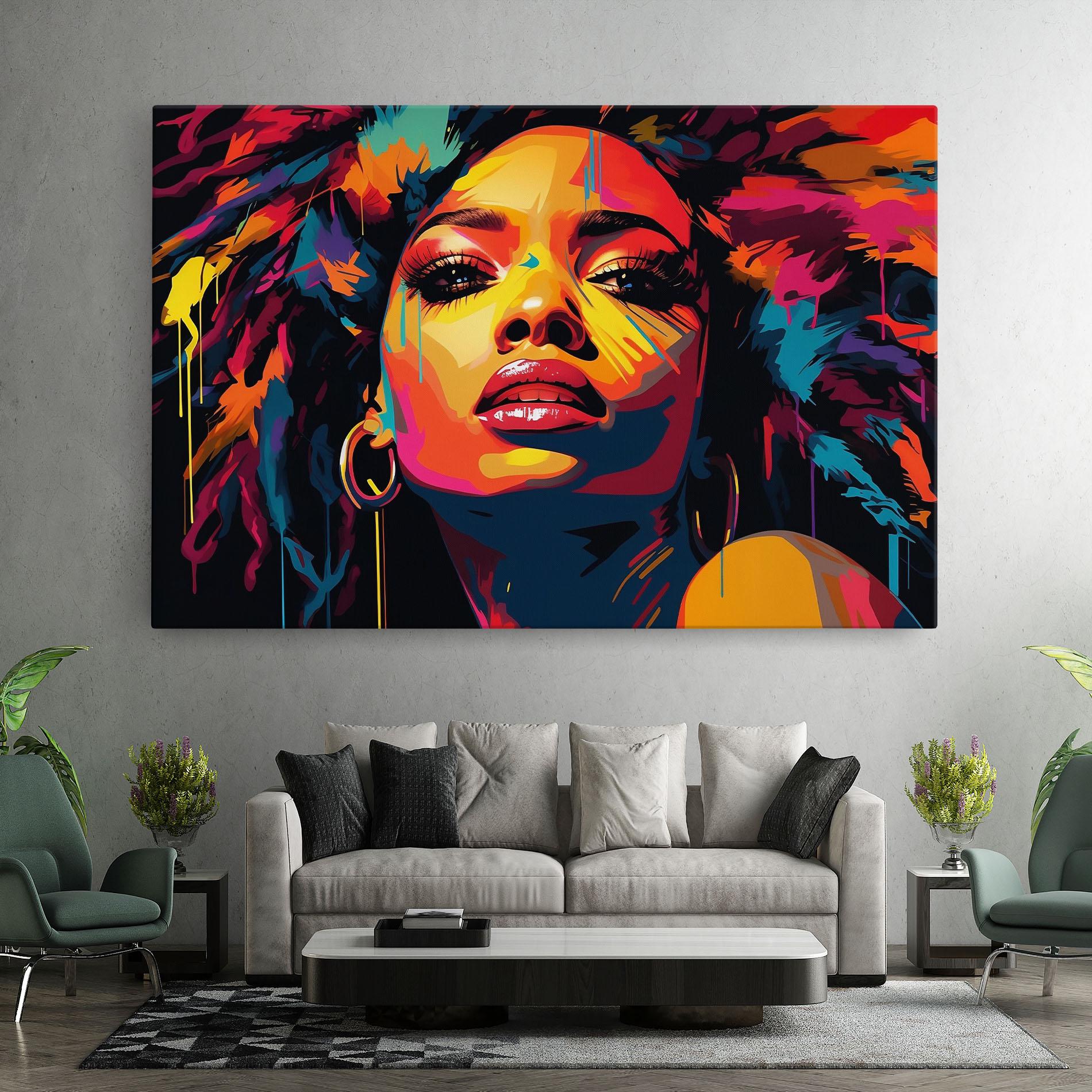 Leinwandbild Beautiful African Art mockup 7