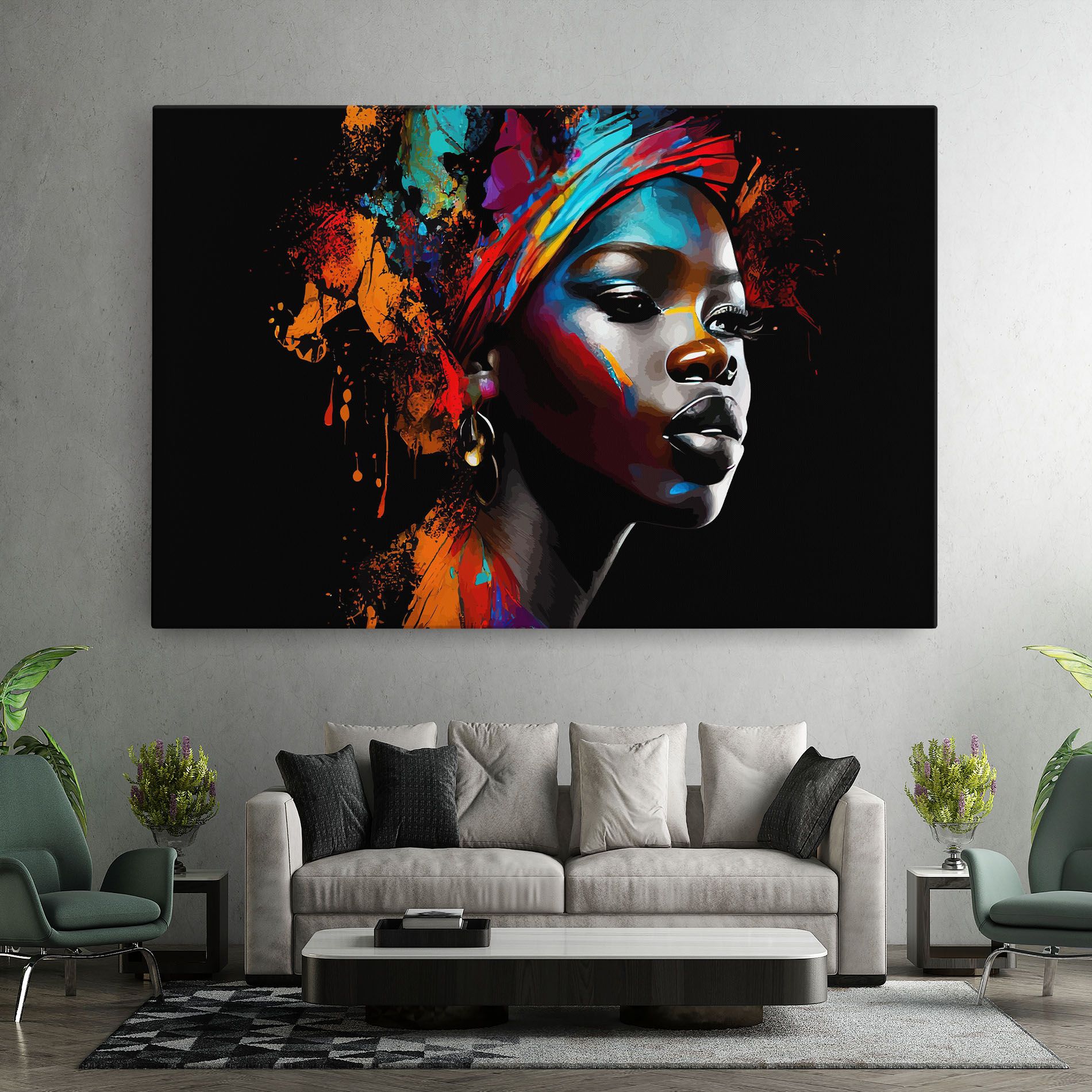 Pretty African Art Splash mockup 7