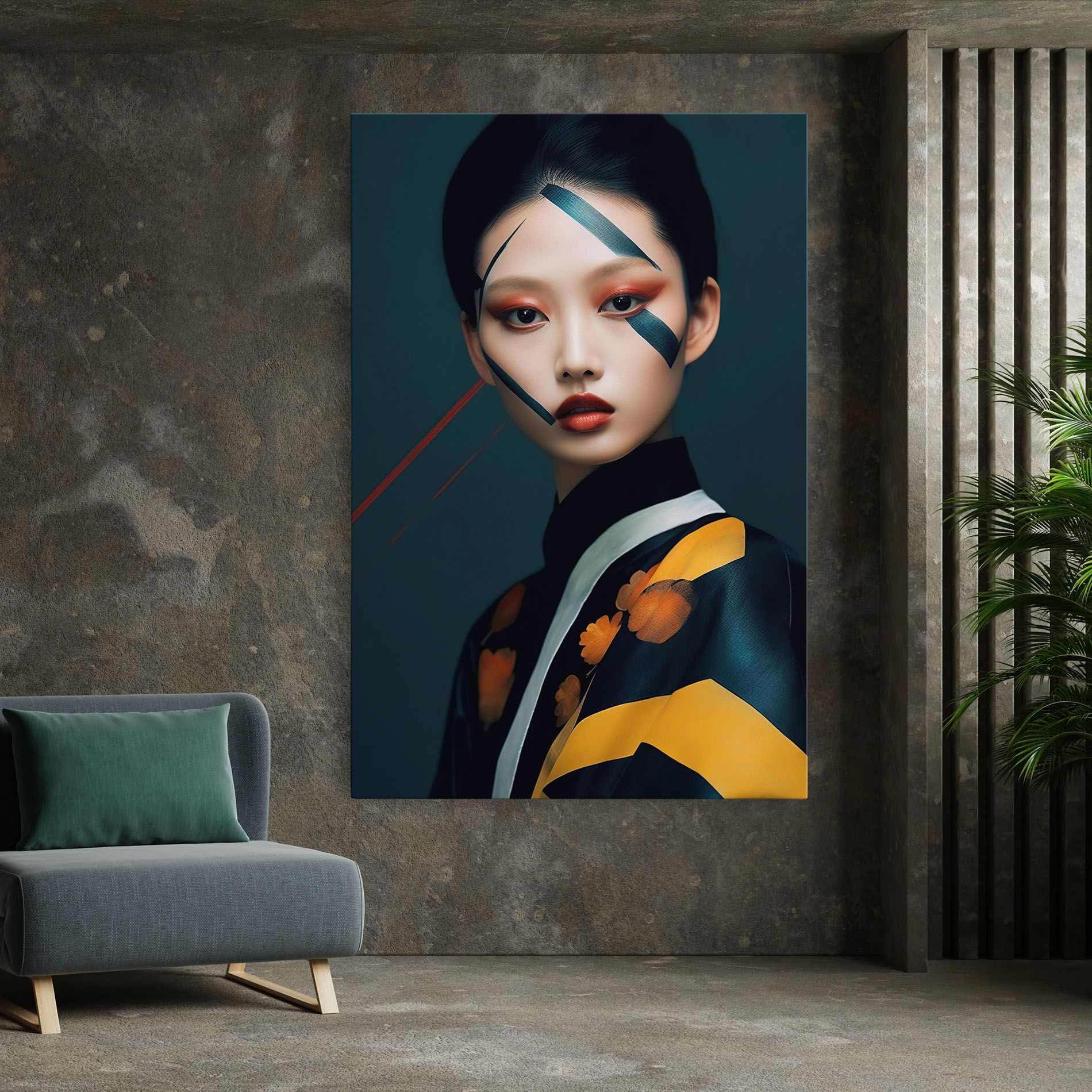 Asian Painted Woman mockup 7