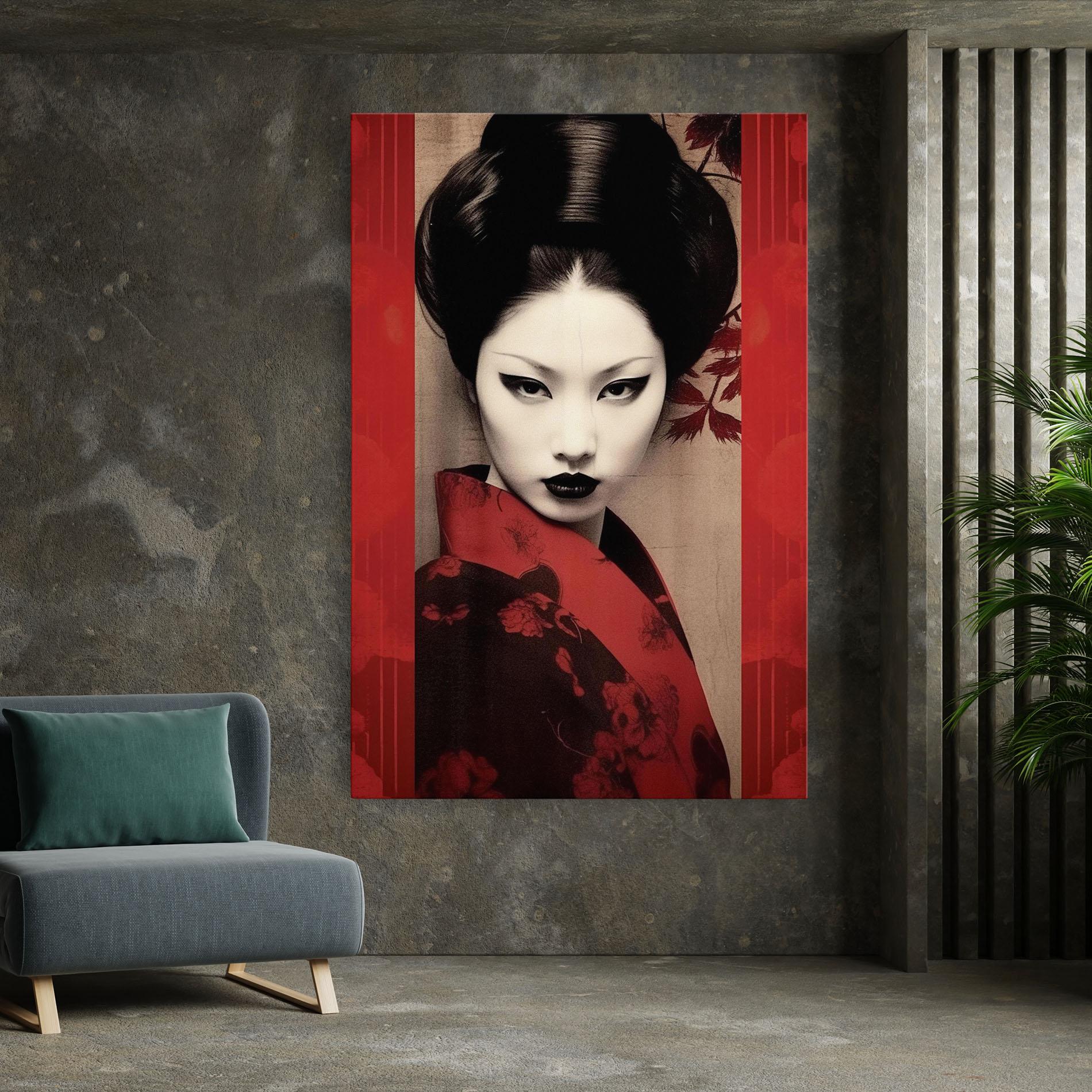 Leinwandbild Black Asiatic Makeup mockup 7