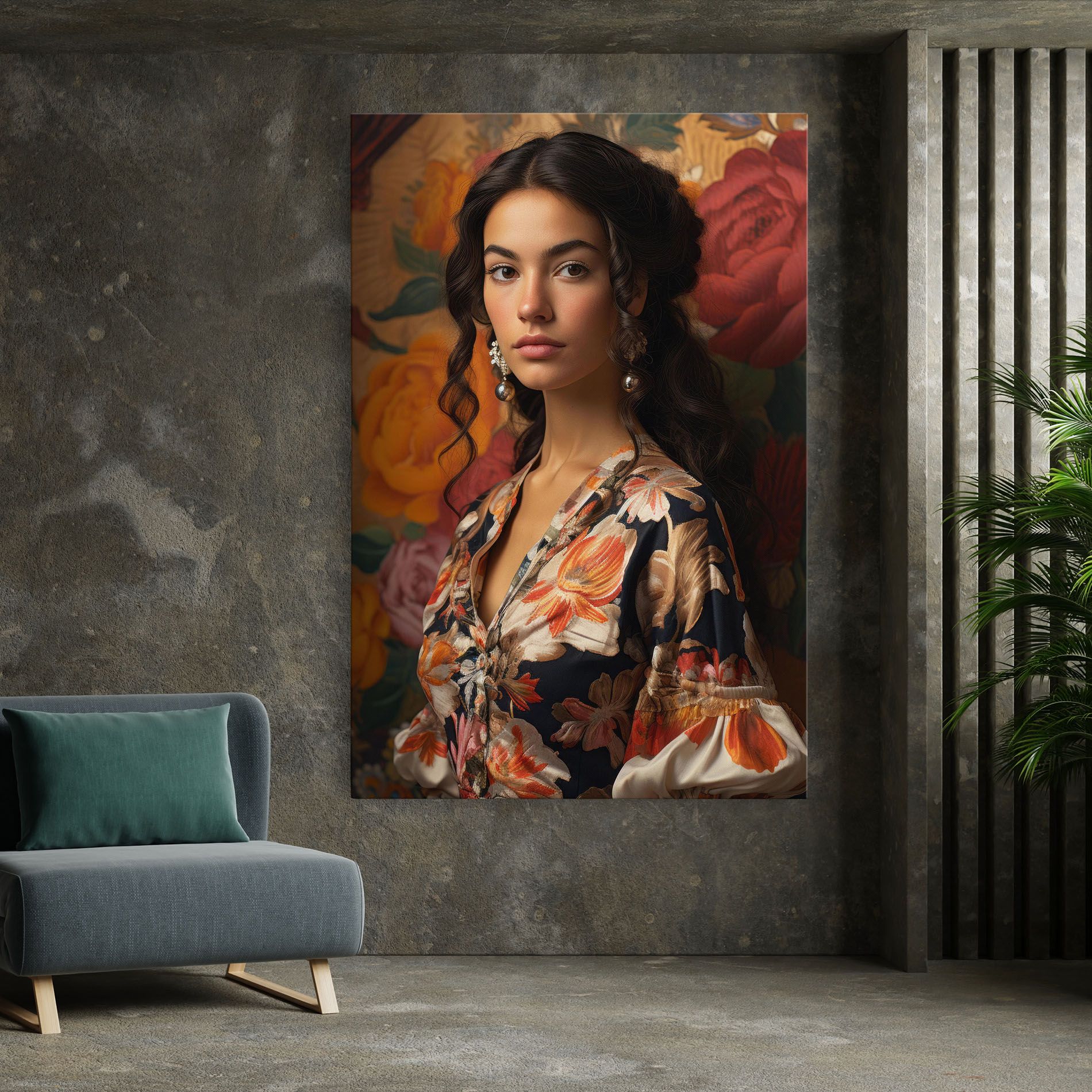 Floral Dress Lady mockup 7