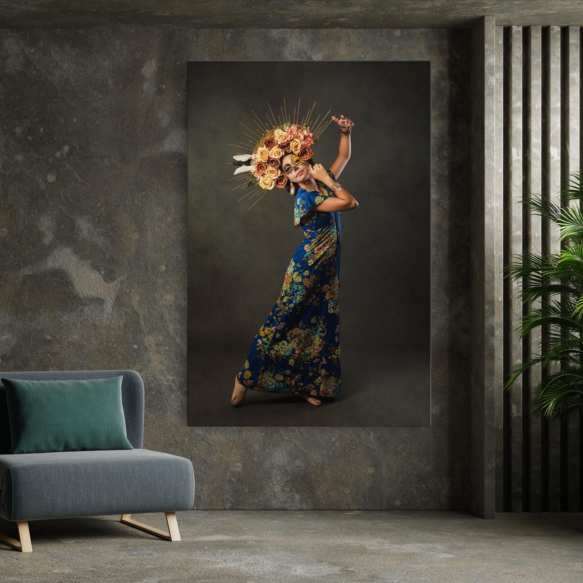 Leinwandbild Sugar Skull Face mockup 7