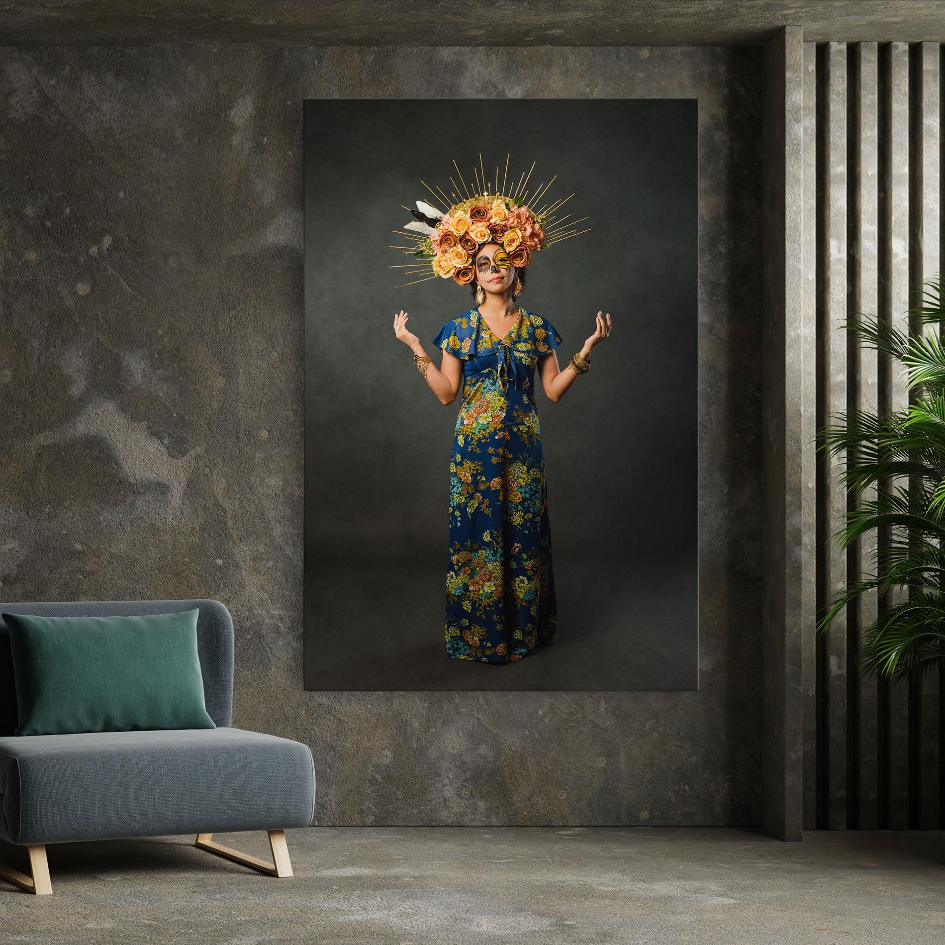 Leinwandbild Sugar Skull Makeup mockup 7