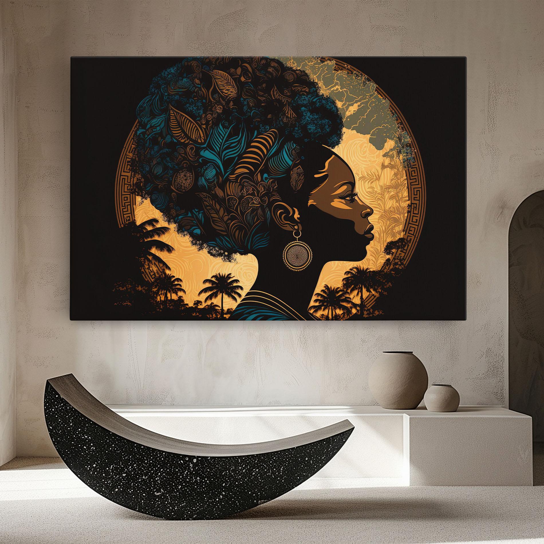 Leinwandbild African Profile Woman mockup 8