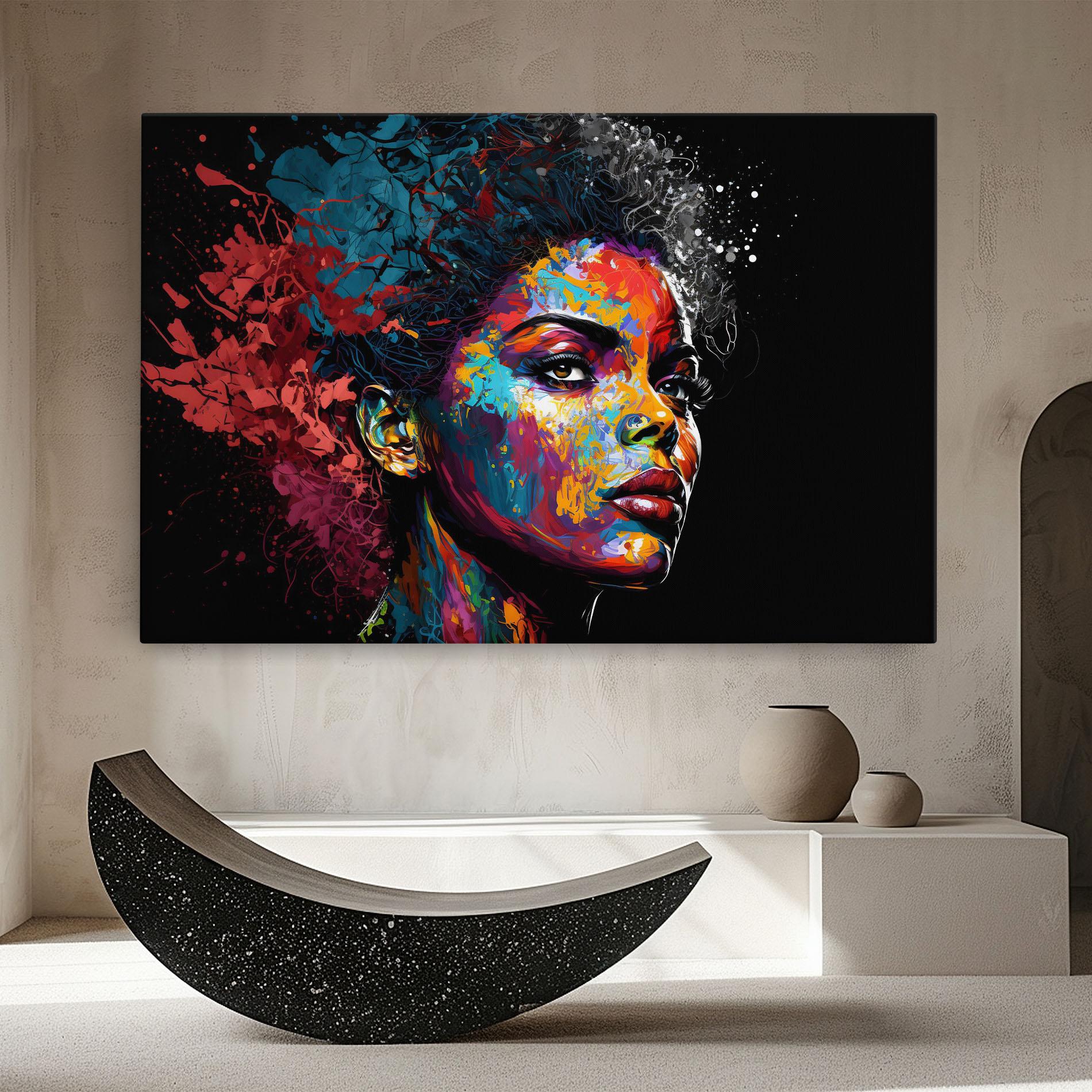 Leinwandbild American Woman Splashes mockup 8