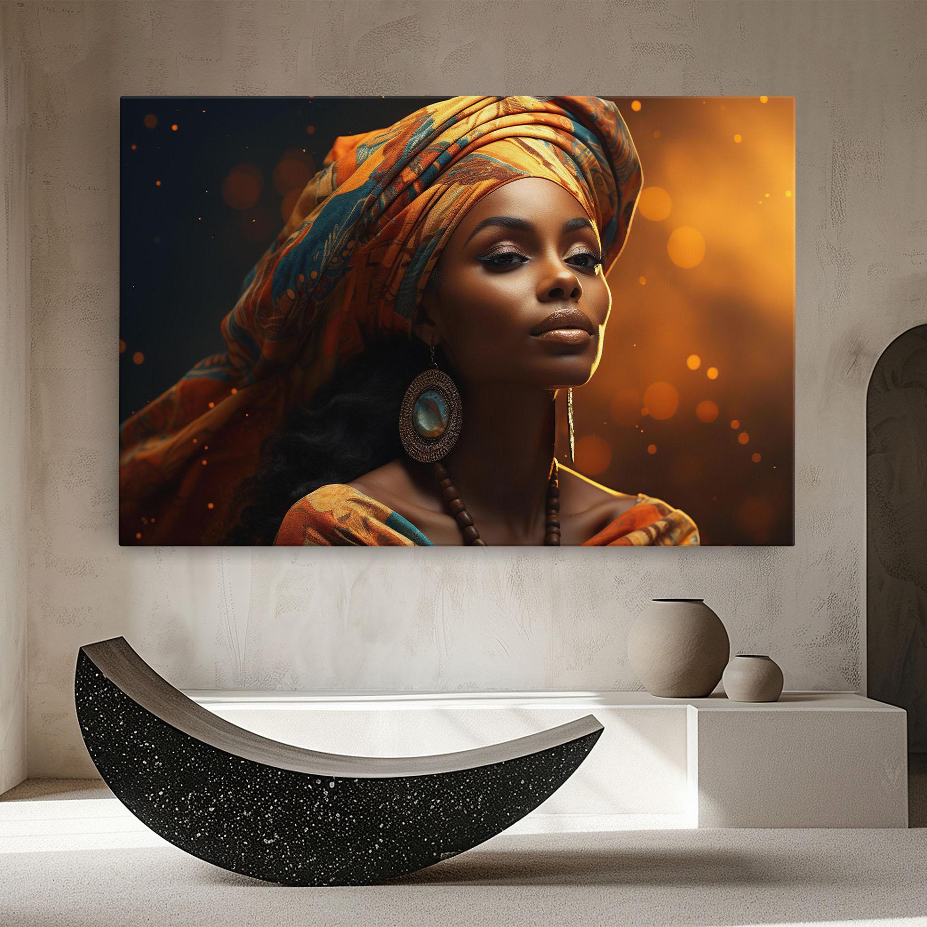Leinwandbild Fashion African Portrait mockup 8