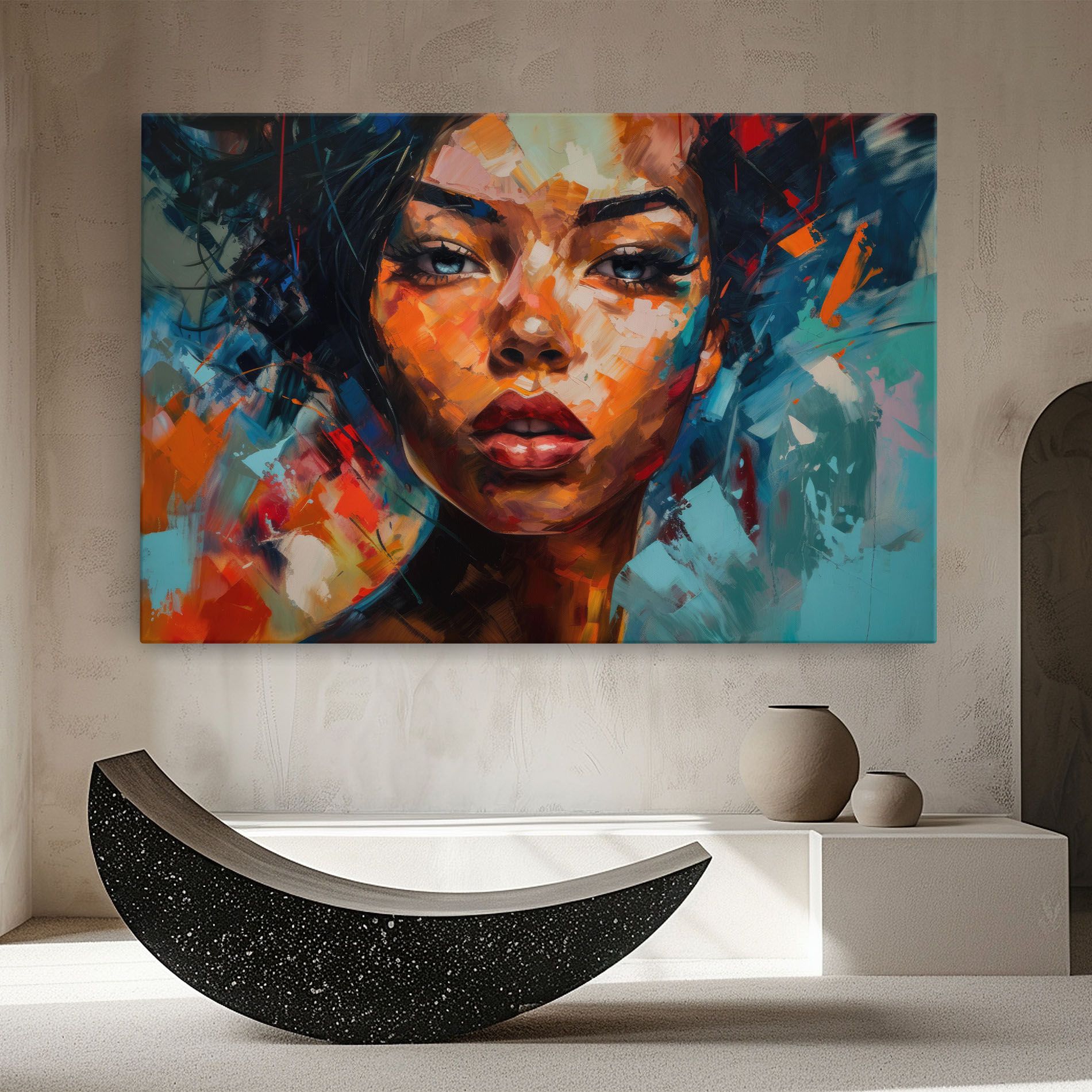 Intense Fiery Portrait mockup 8