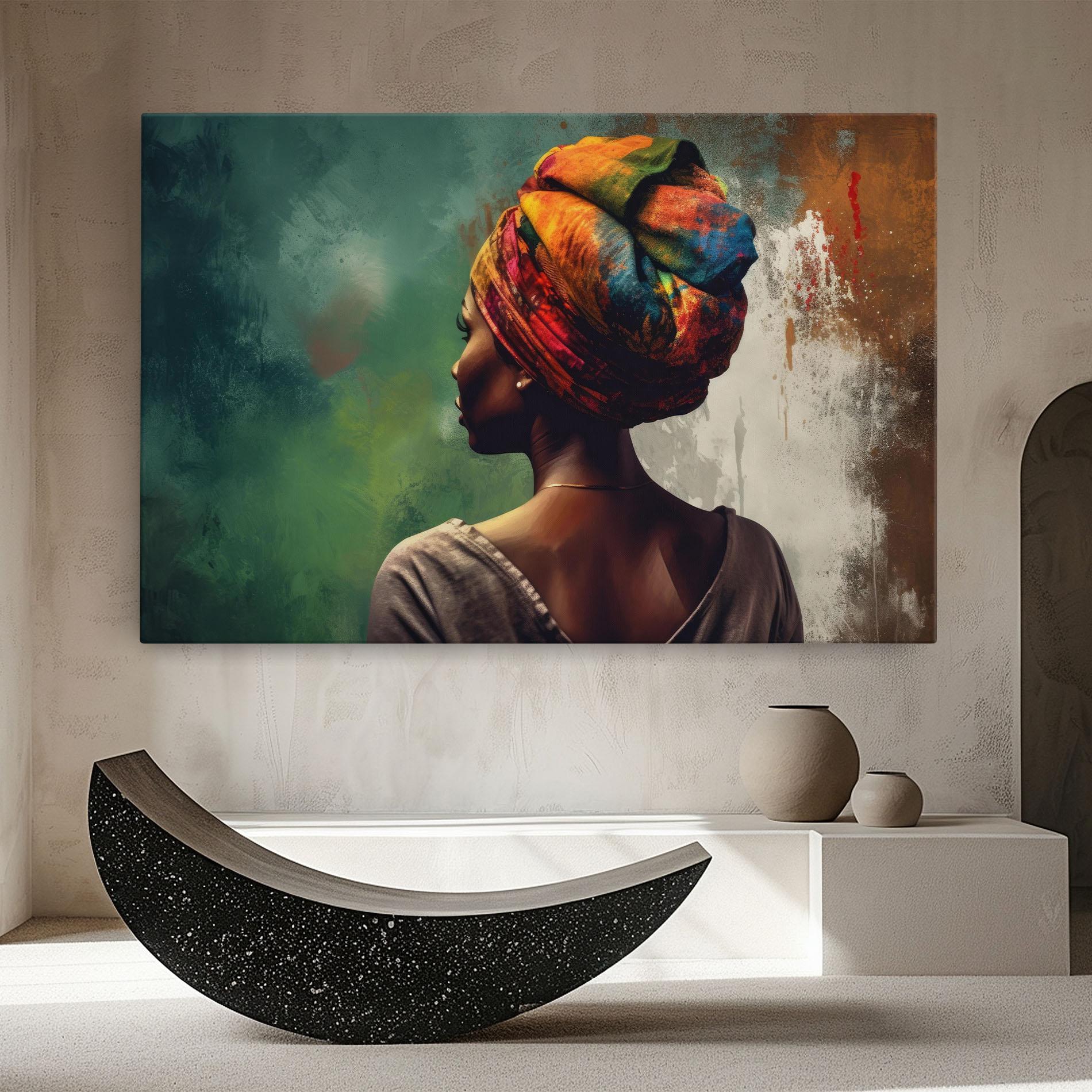 Leinwandbild Yellow Turban Art mockup 8