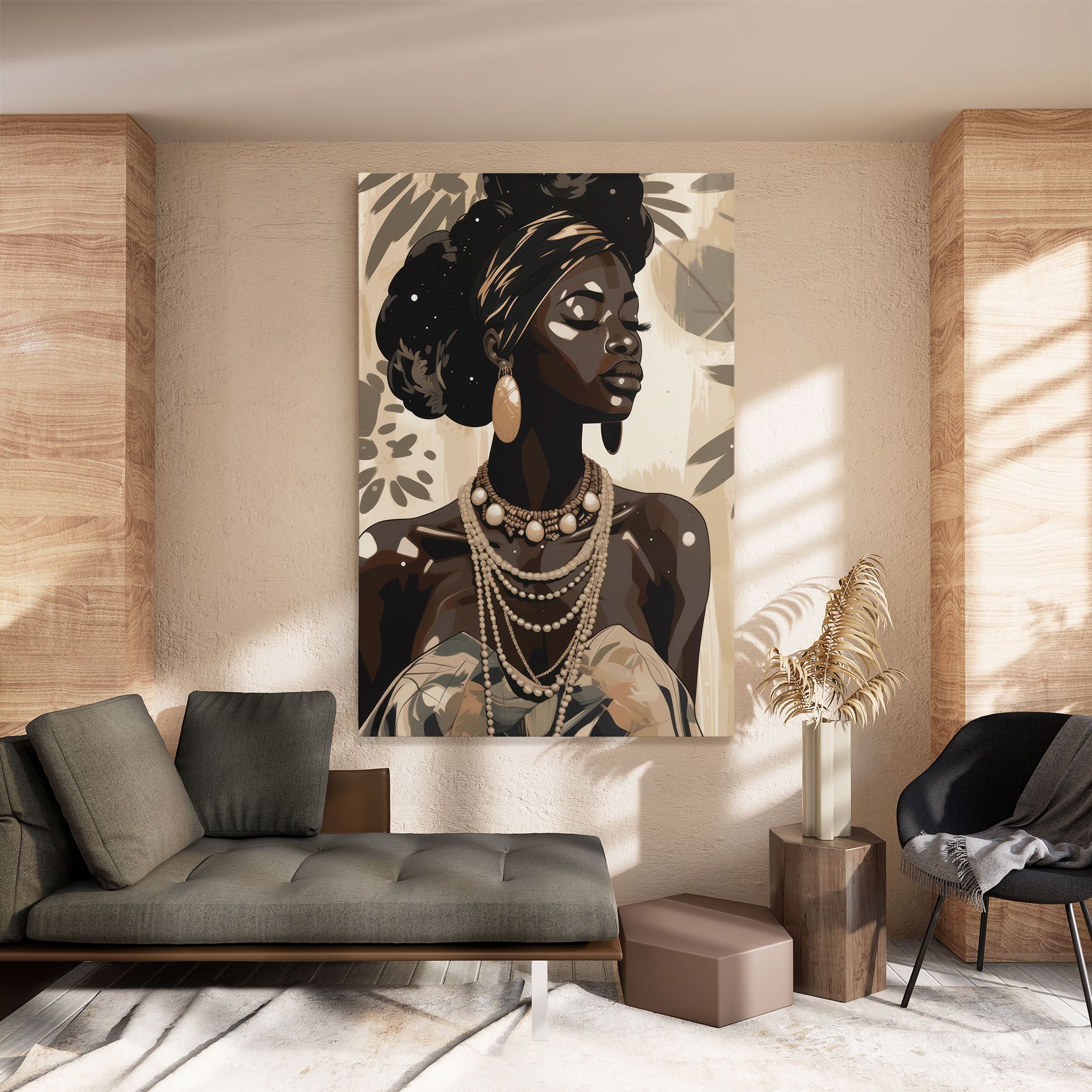 African Woman On Cream mockup 8
