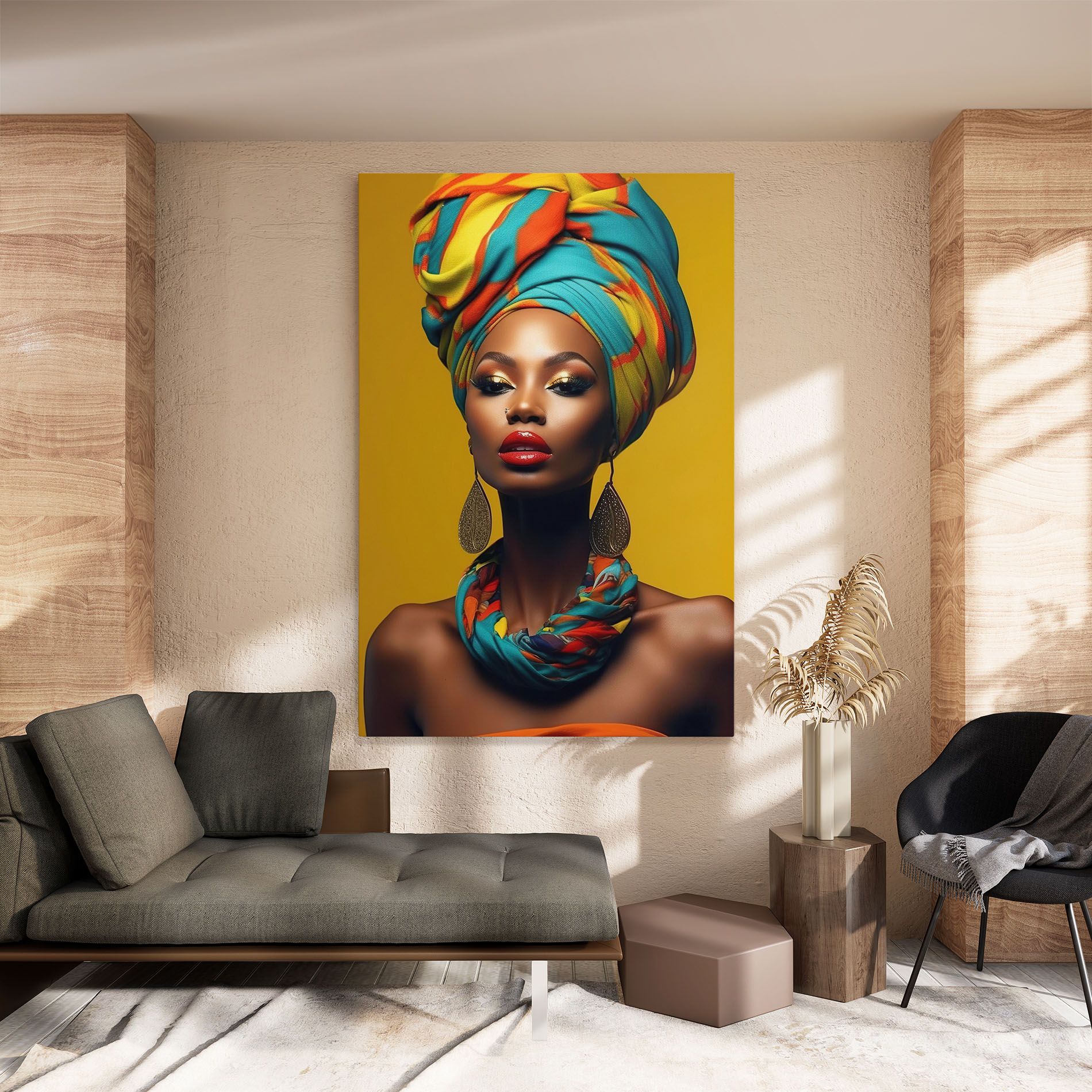 African Yellow Portrait mockup 8