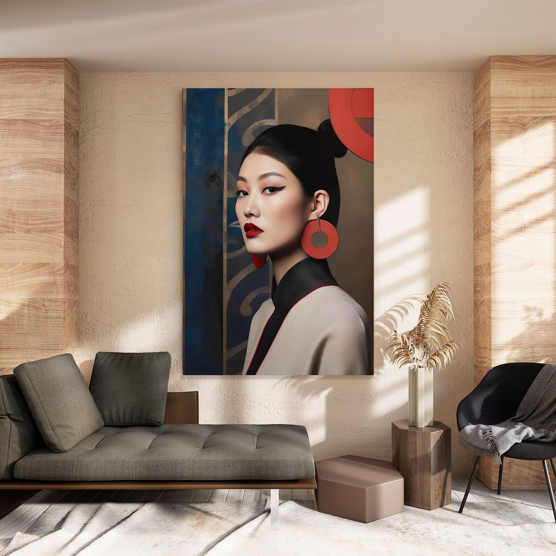 Asian Big Earrings mockup 8