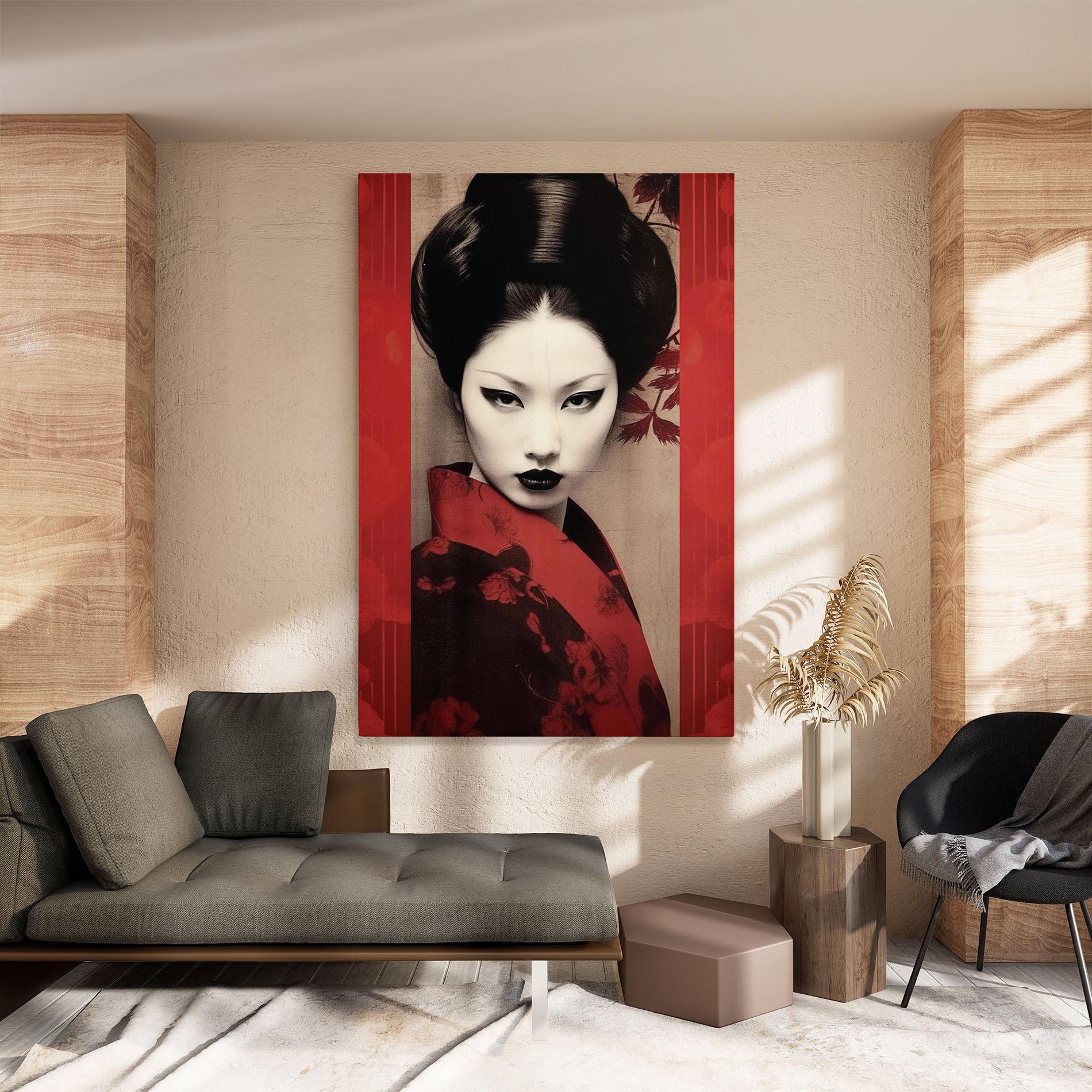 Leinwandbild Black Asiatic Makeup mockup 8