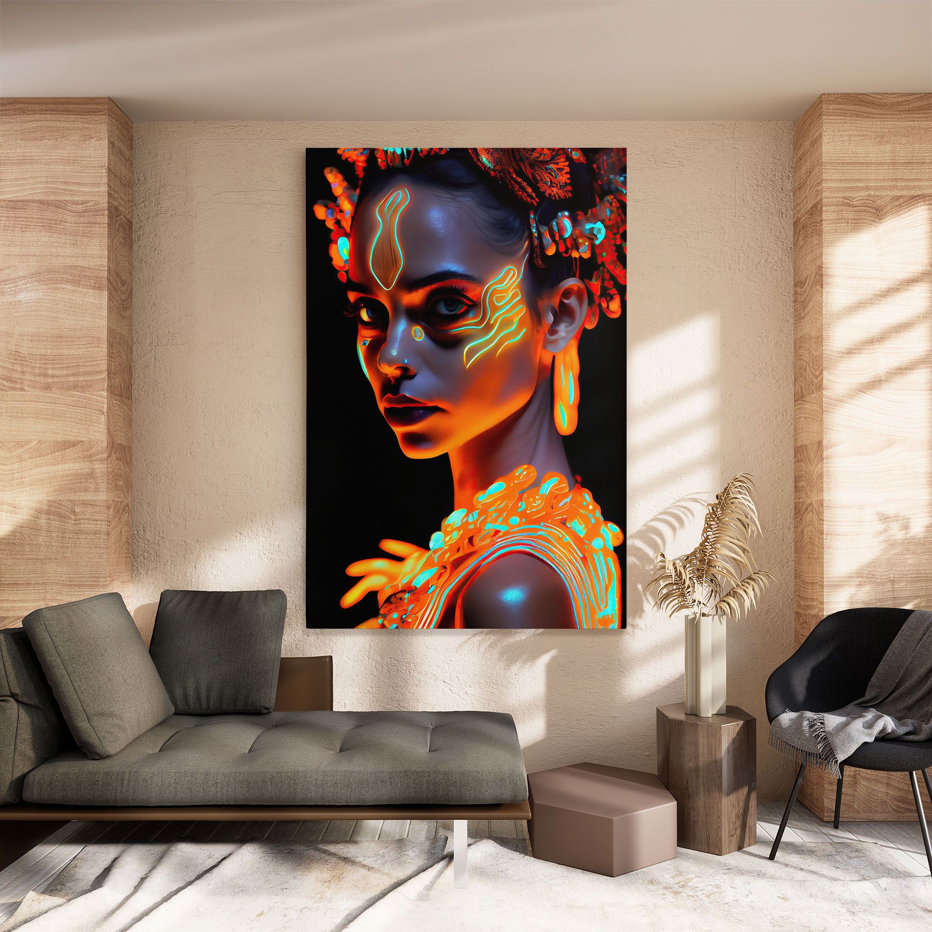 Glowing Face Paint mockup 8