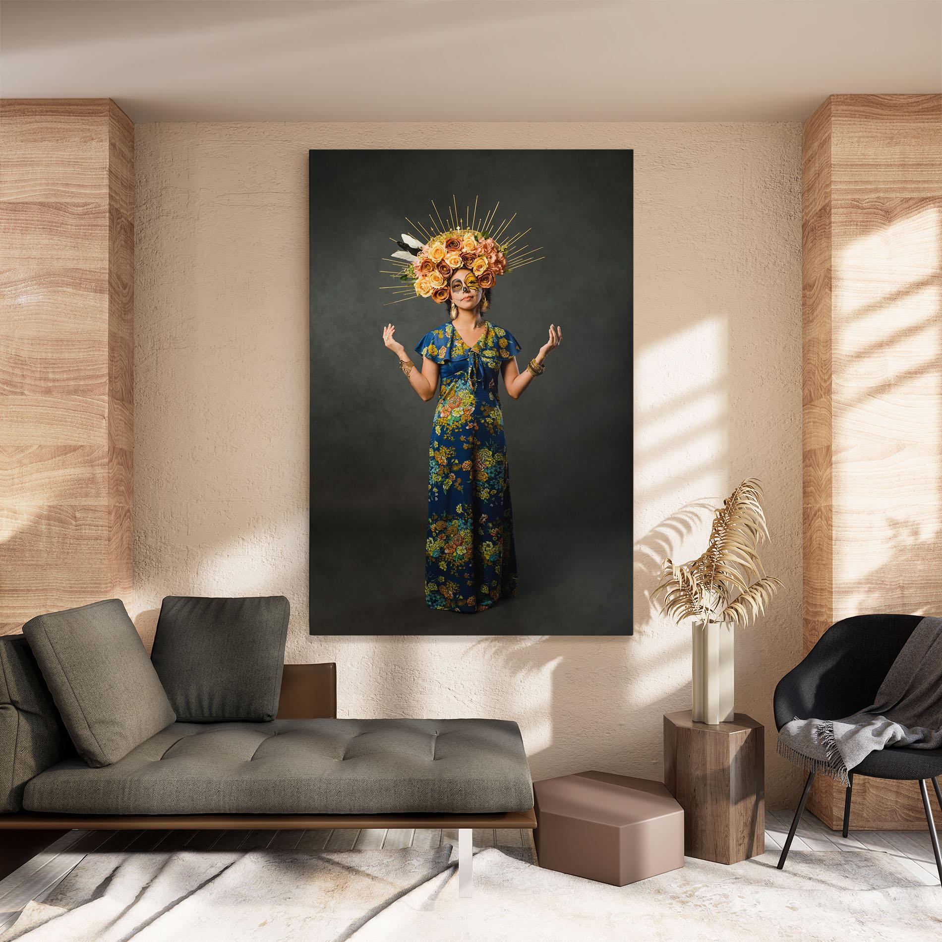 Leinwandbild Sugar Skull Makeup mockup 8