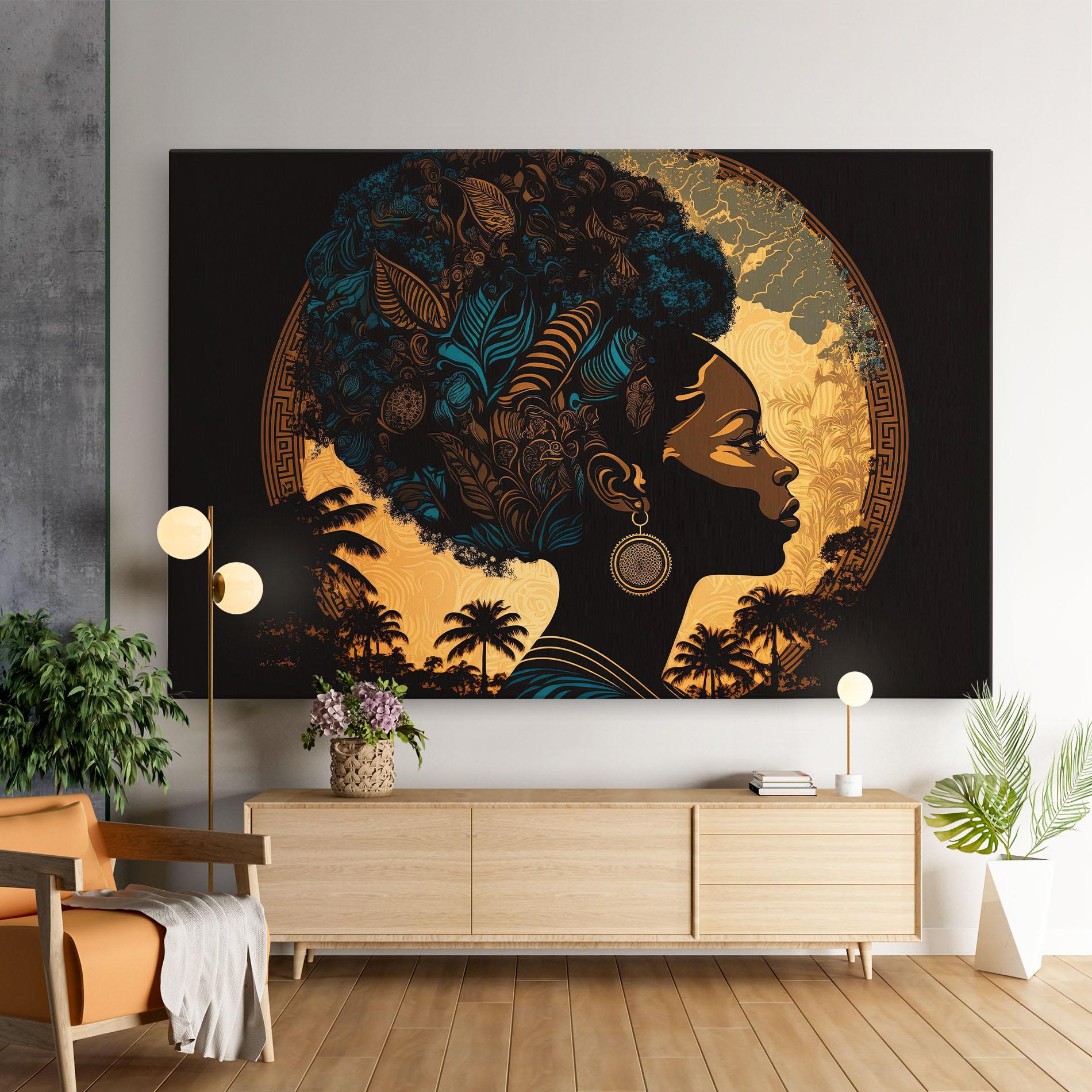 Leinwandbild African Profile Woman mockup 9