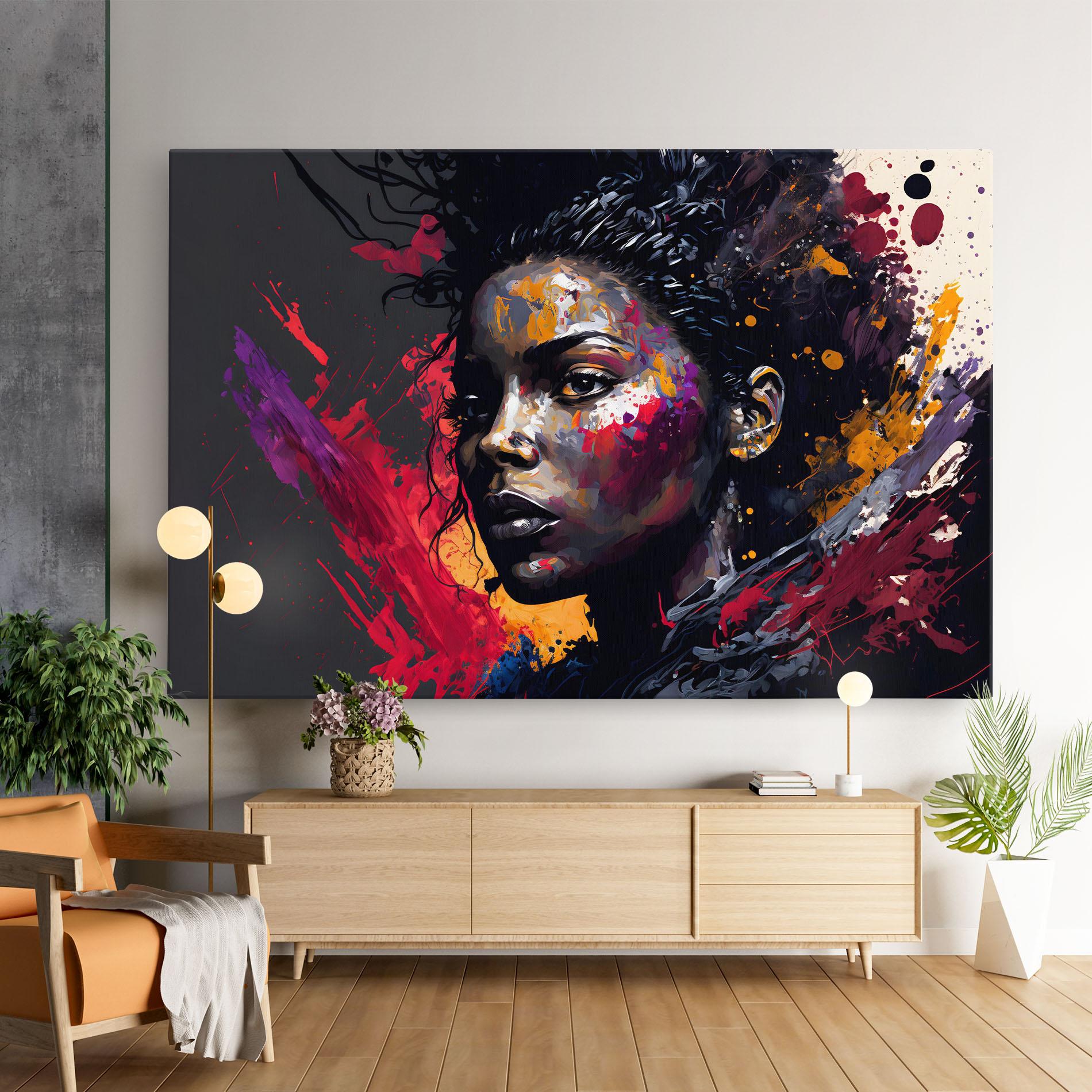 Leinwandbild African Woman Splash mockup 9