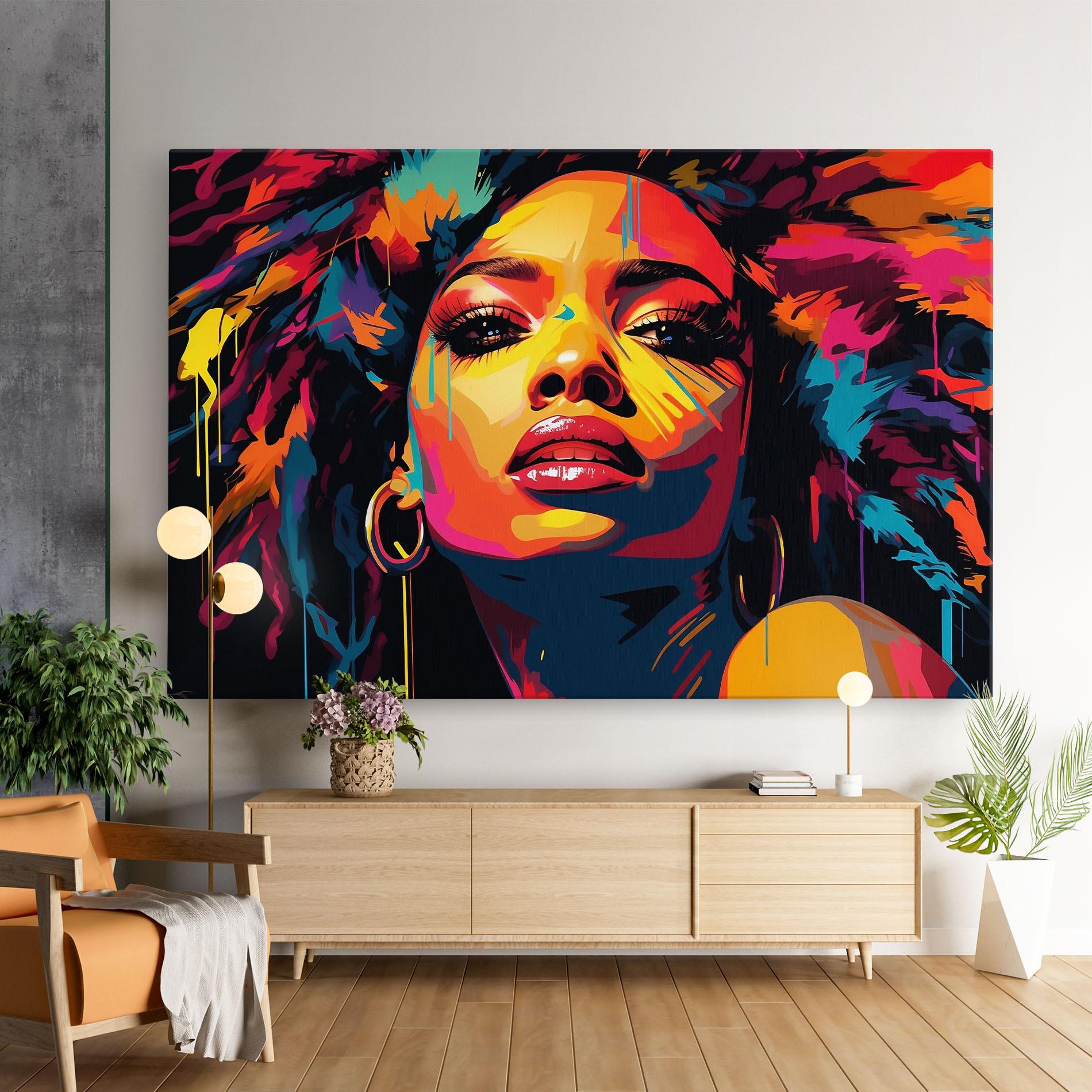 Leinwandbild Beautiful African Art mockup 9