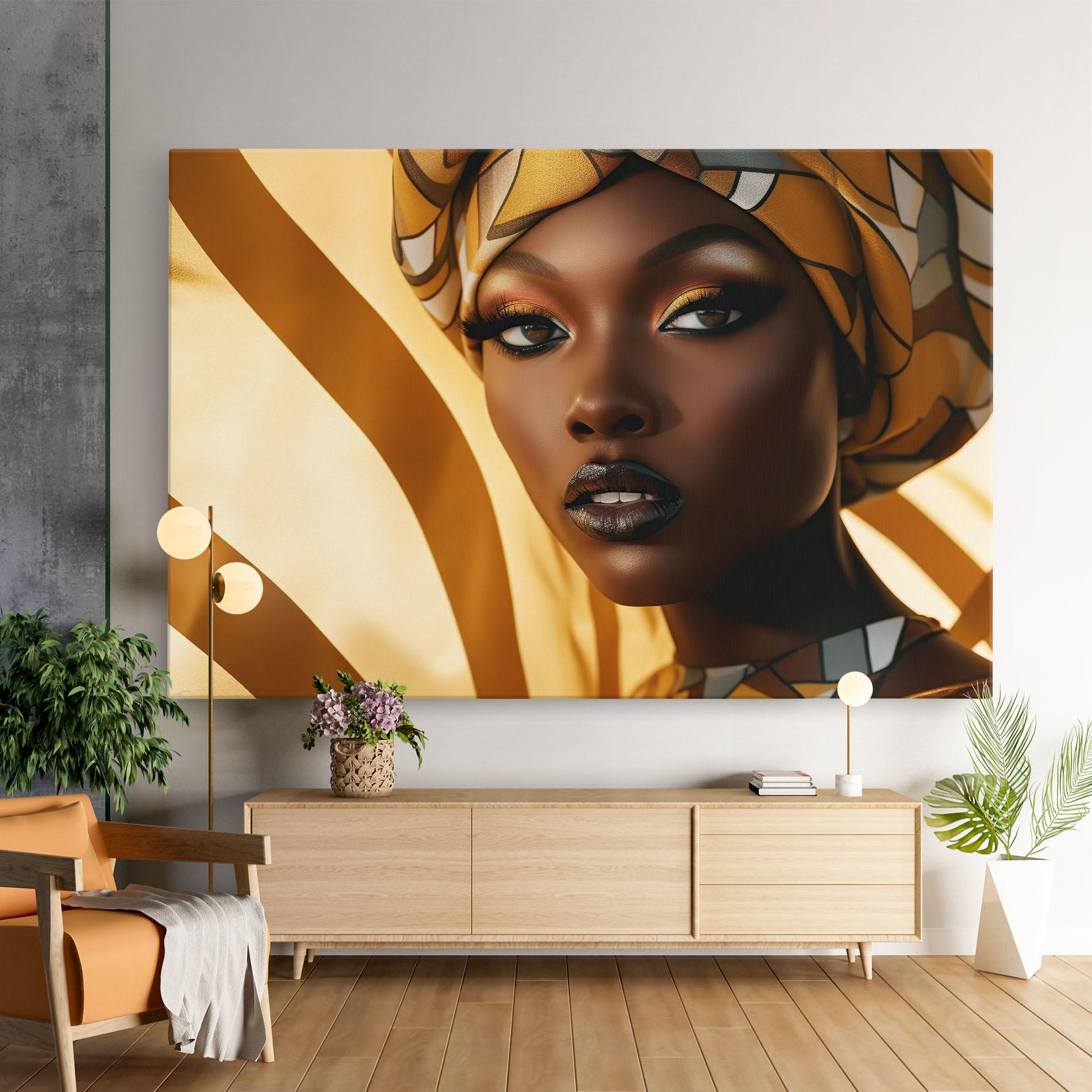 Leinwandbild Fashion African Woman mockup 9