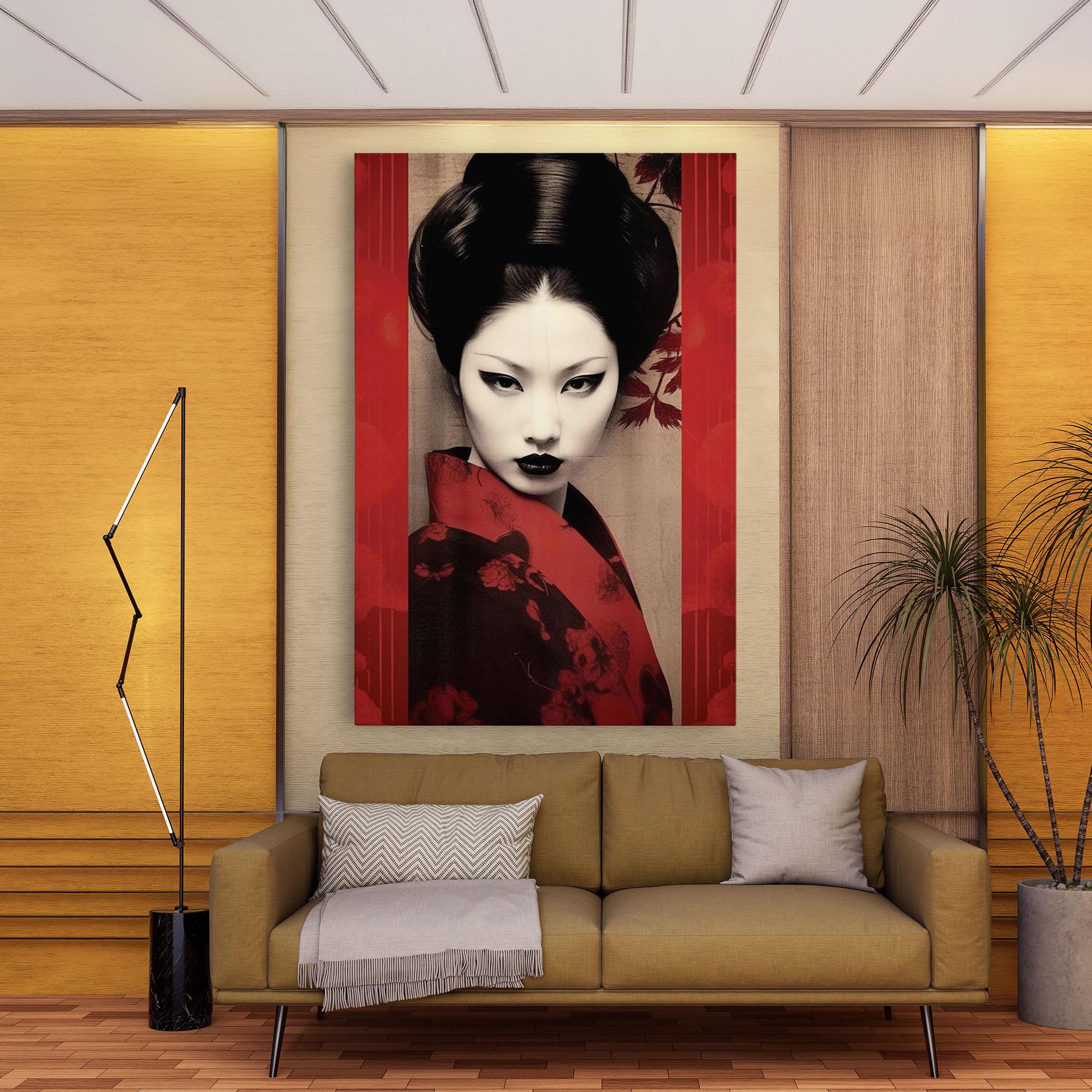 Leinwandbild Black Asiatic Makeup mockup 9