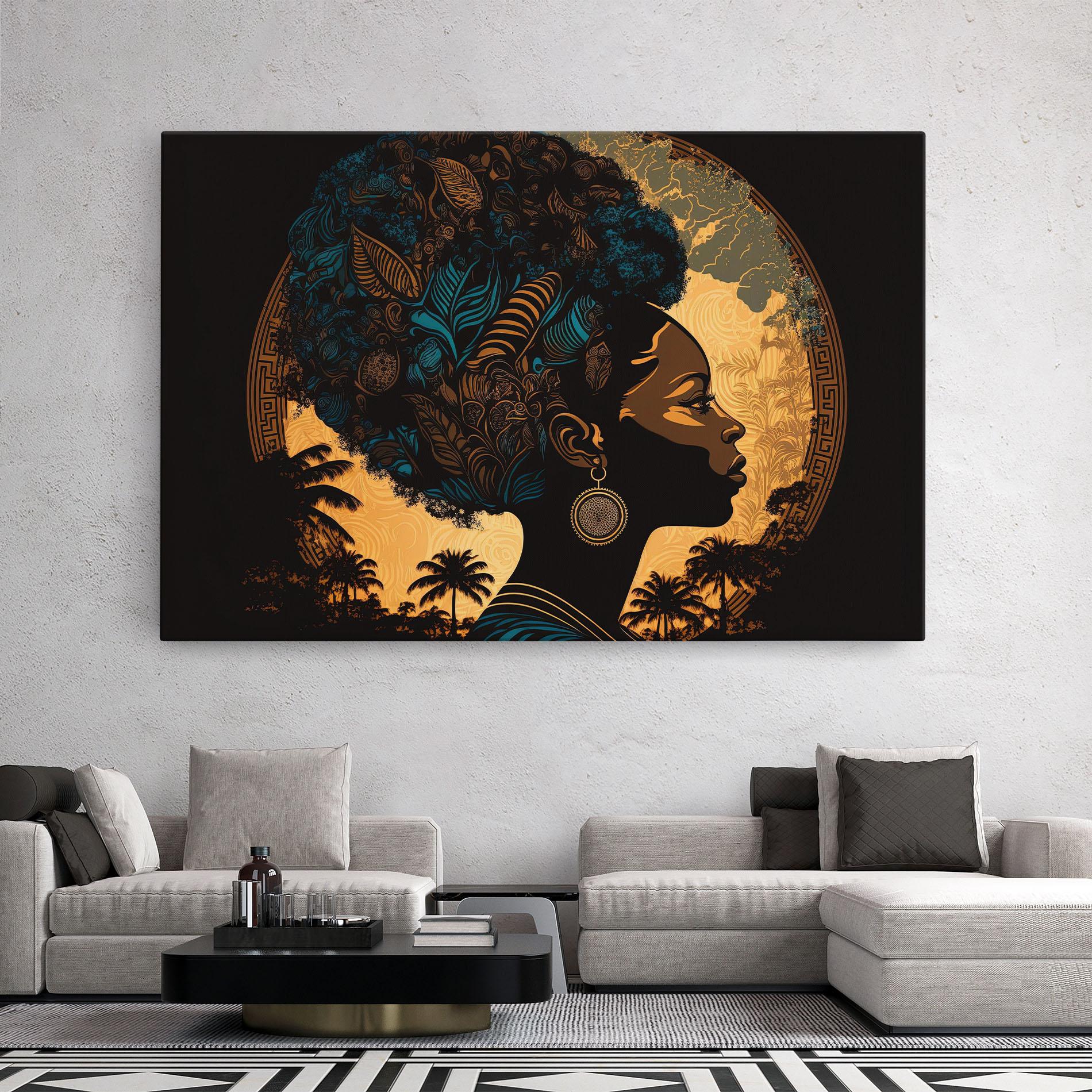 Leinwandbild African Profile Woman mockup 2