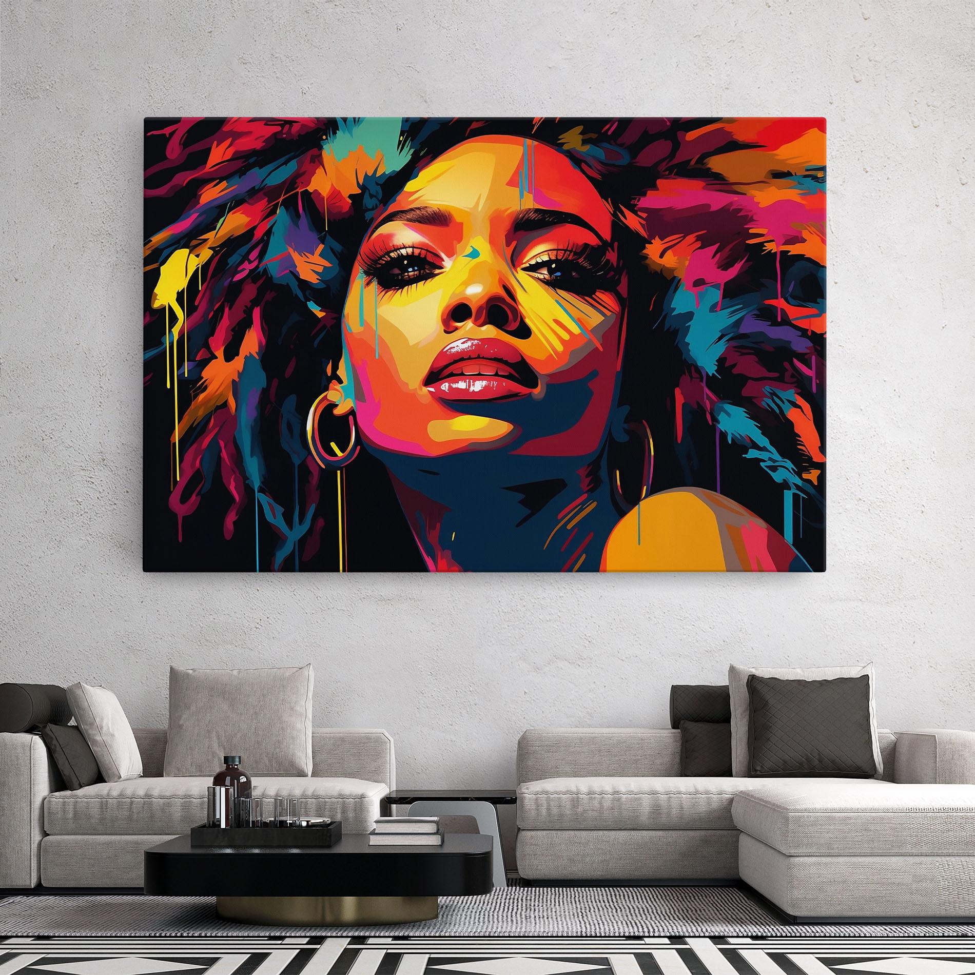 Leinwandbild Beautiful African Art mockup 2