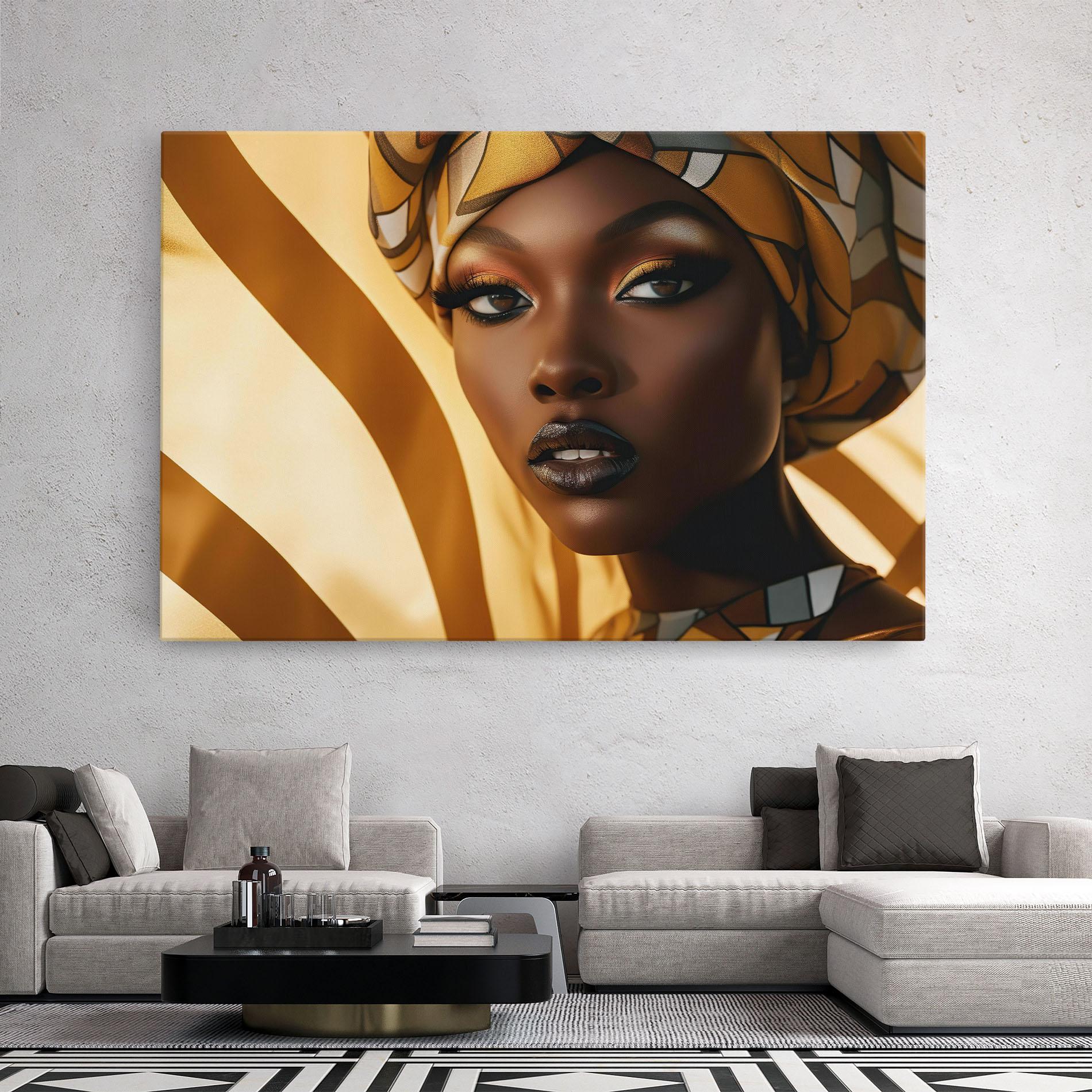 Leinwandbild Fashion African Woman mockup 2