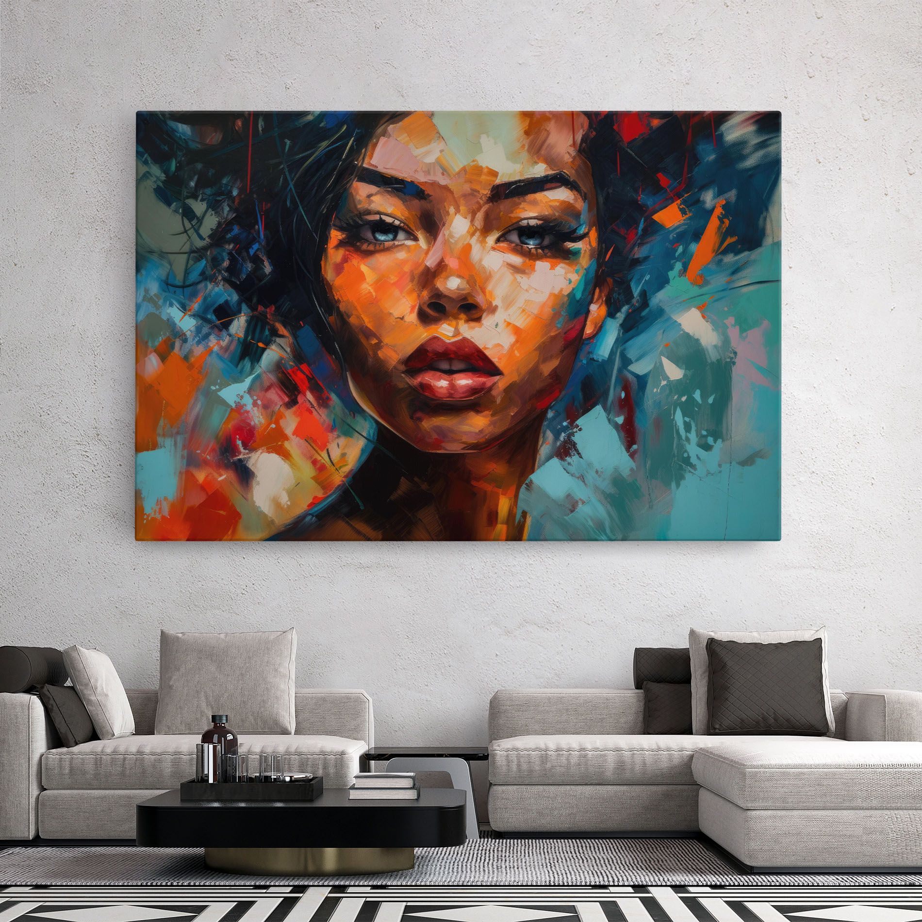 Intense Fiery Portrait mockup 2