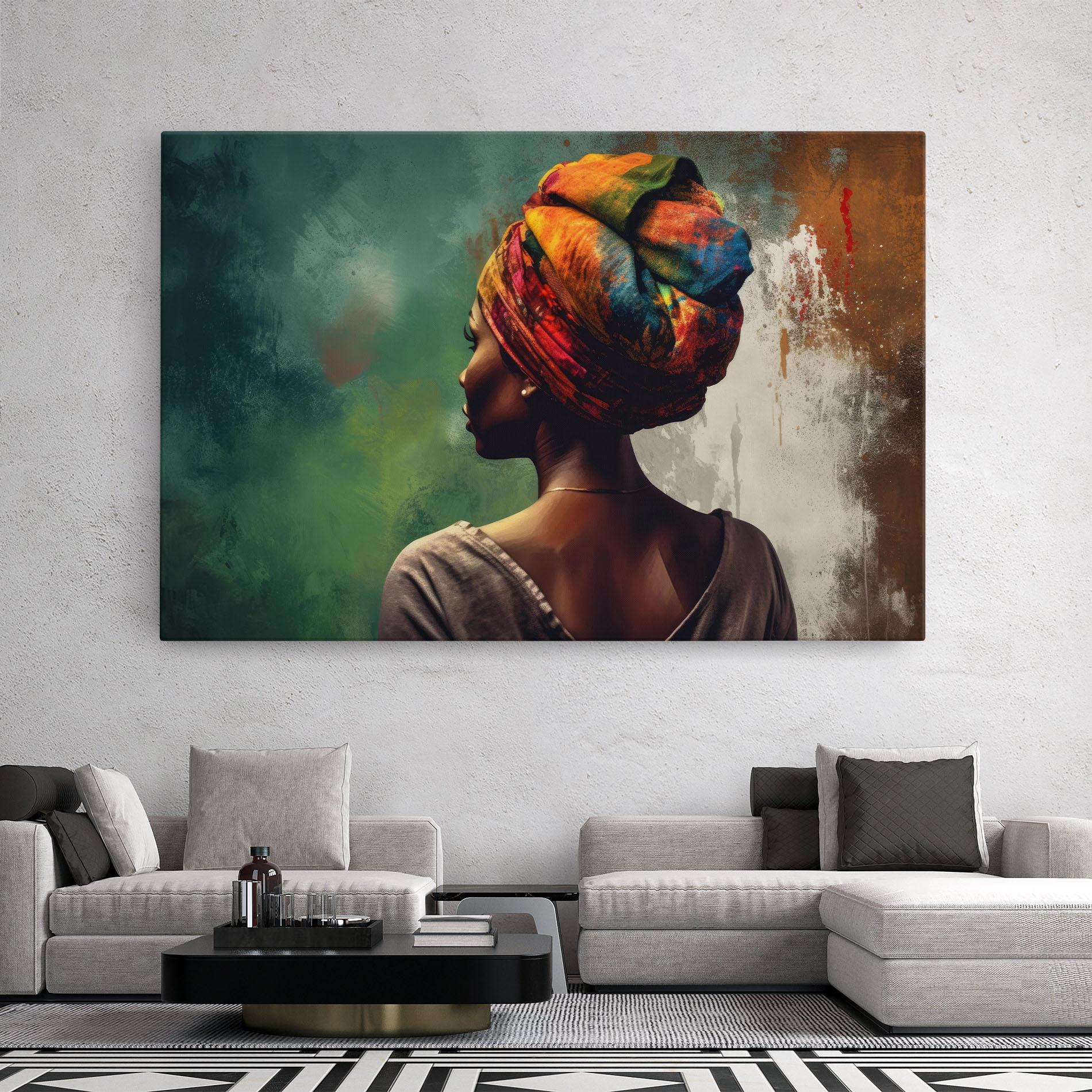 Leinwandbild Yellow Turban Art mockup 2