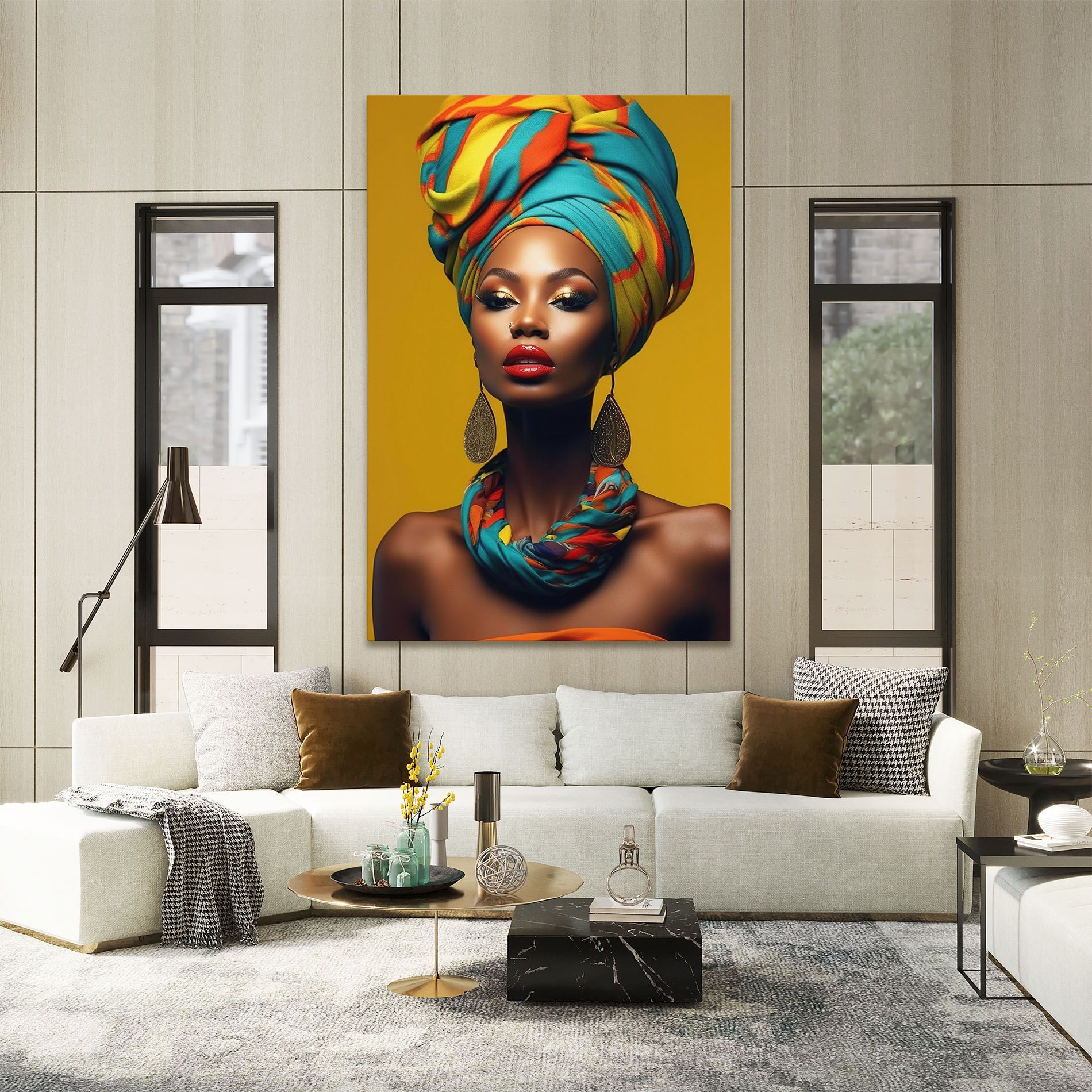 African Yellow Portrait mockup 2