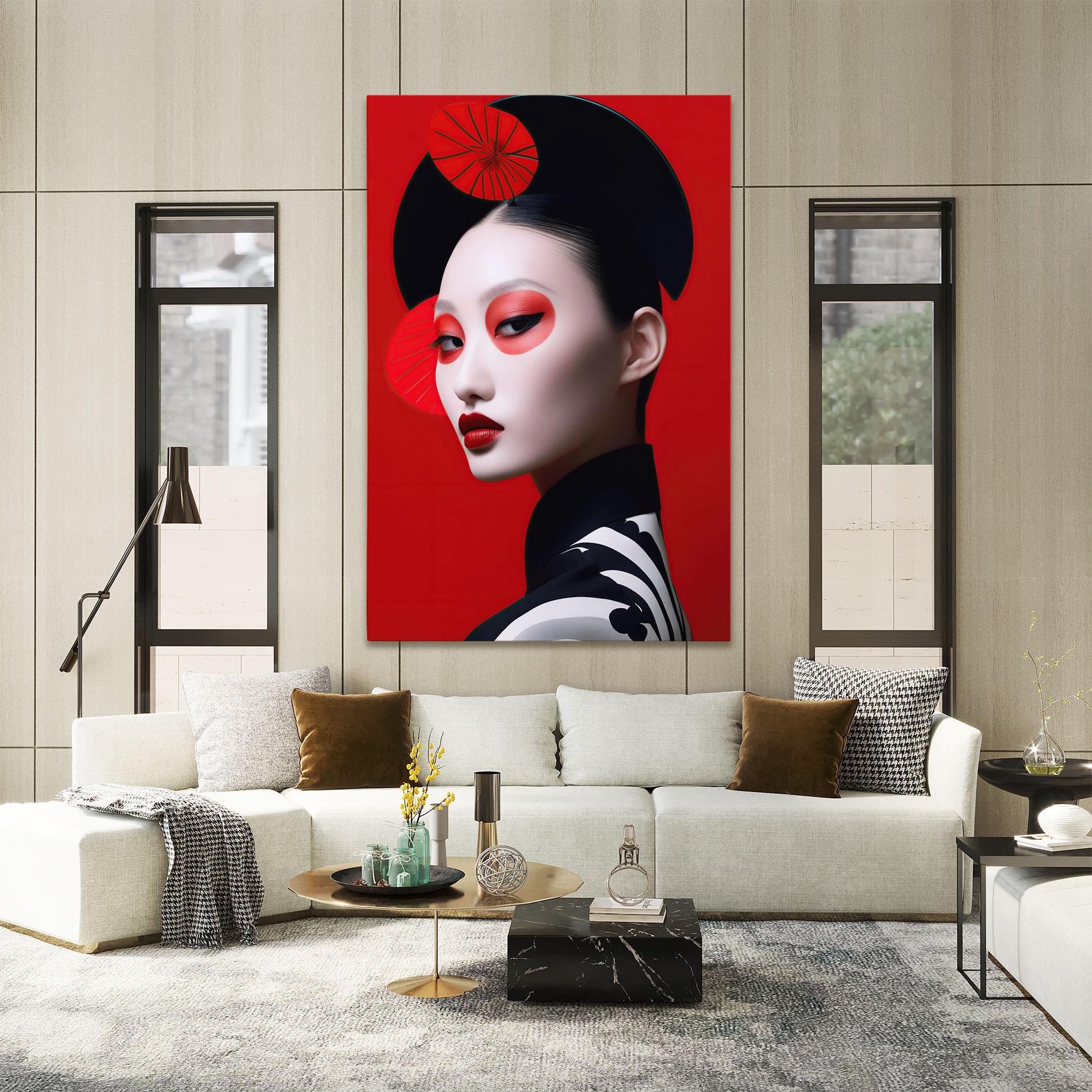 Leinwandbild Asiatic Red Makeup mockup 2