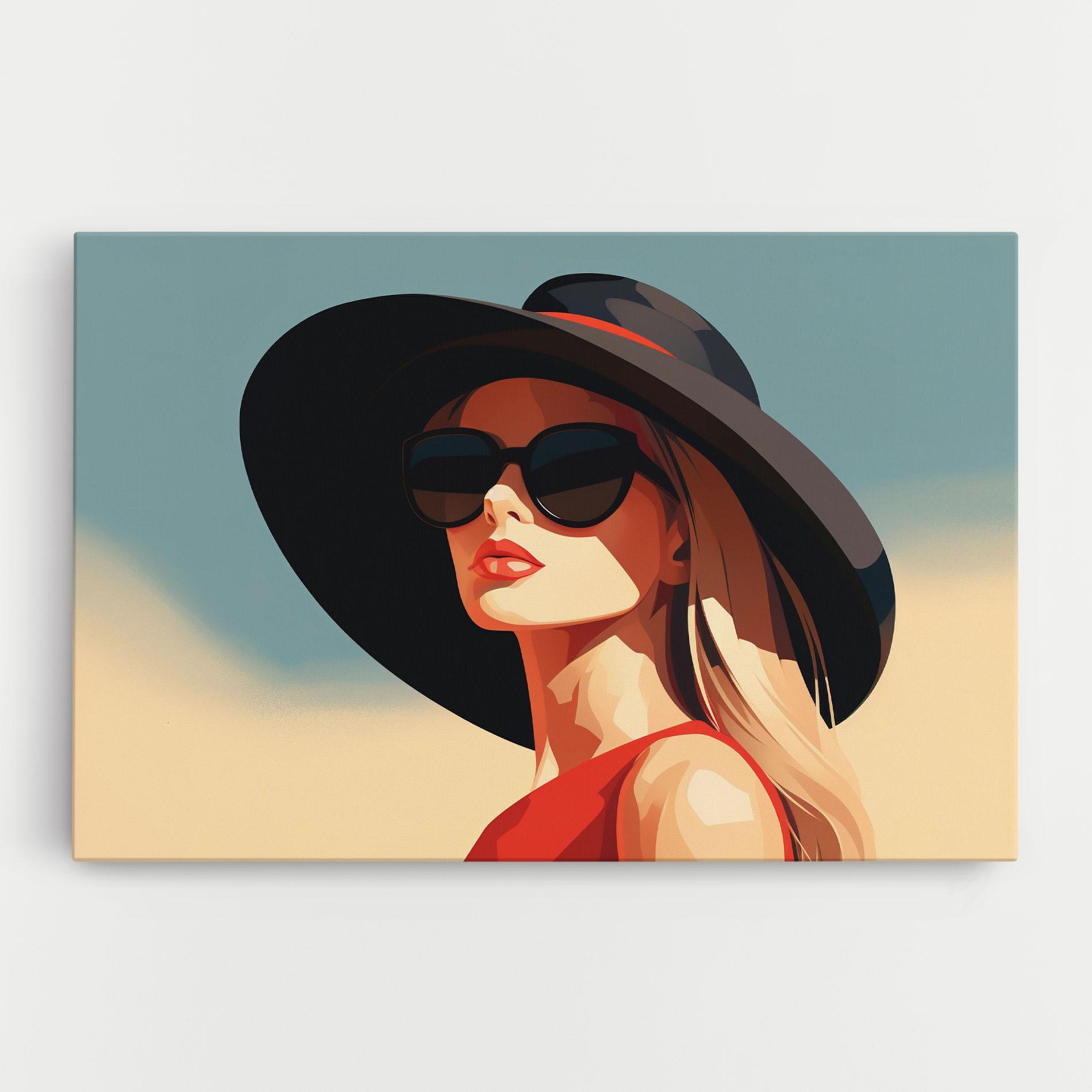 Leinwandbild Caucasian Glamor Model mockup 0