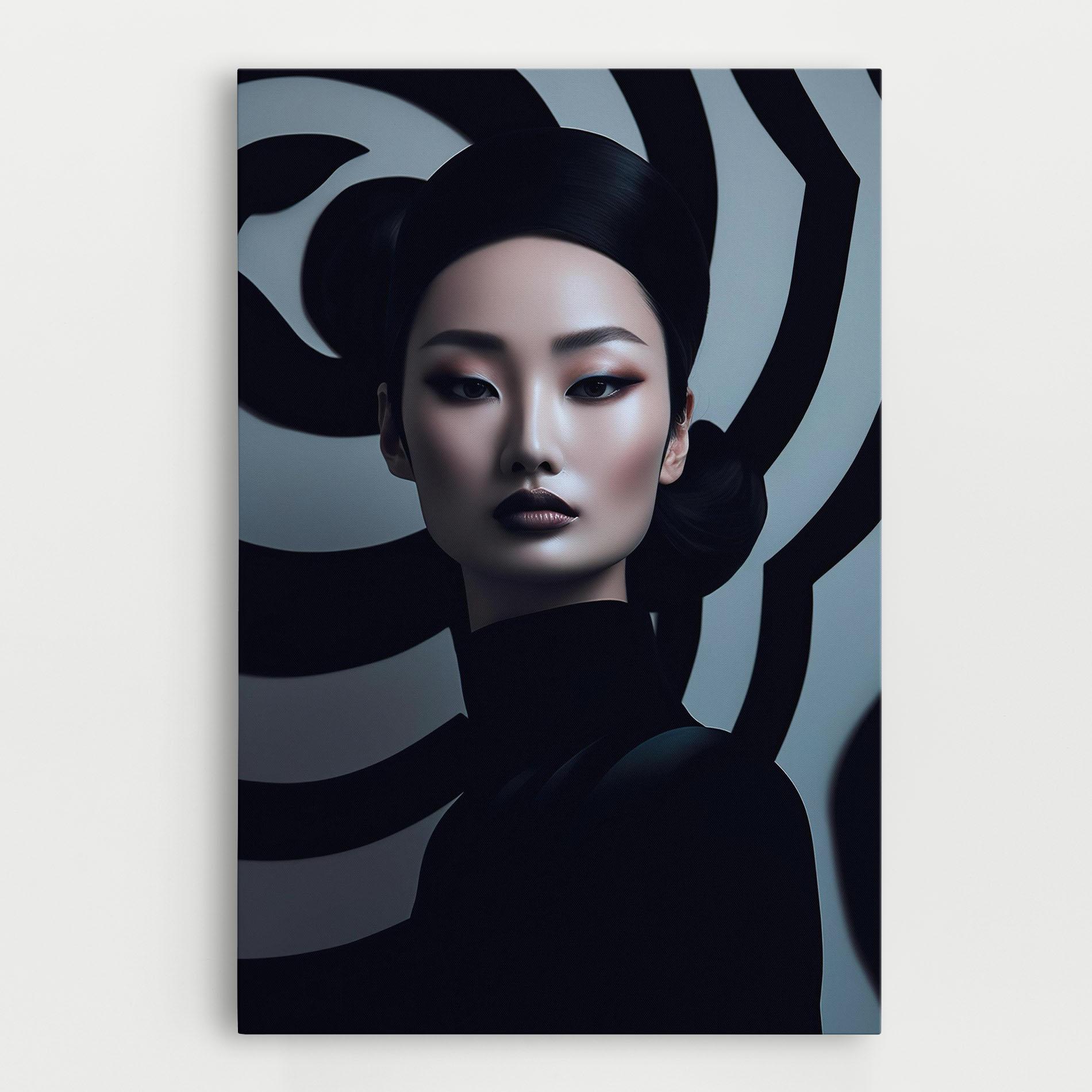 Leinwandbild Asiatic Black Outfit mockup 0