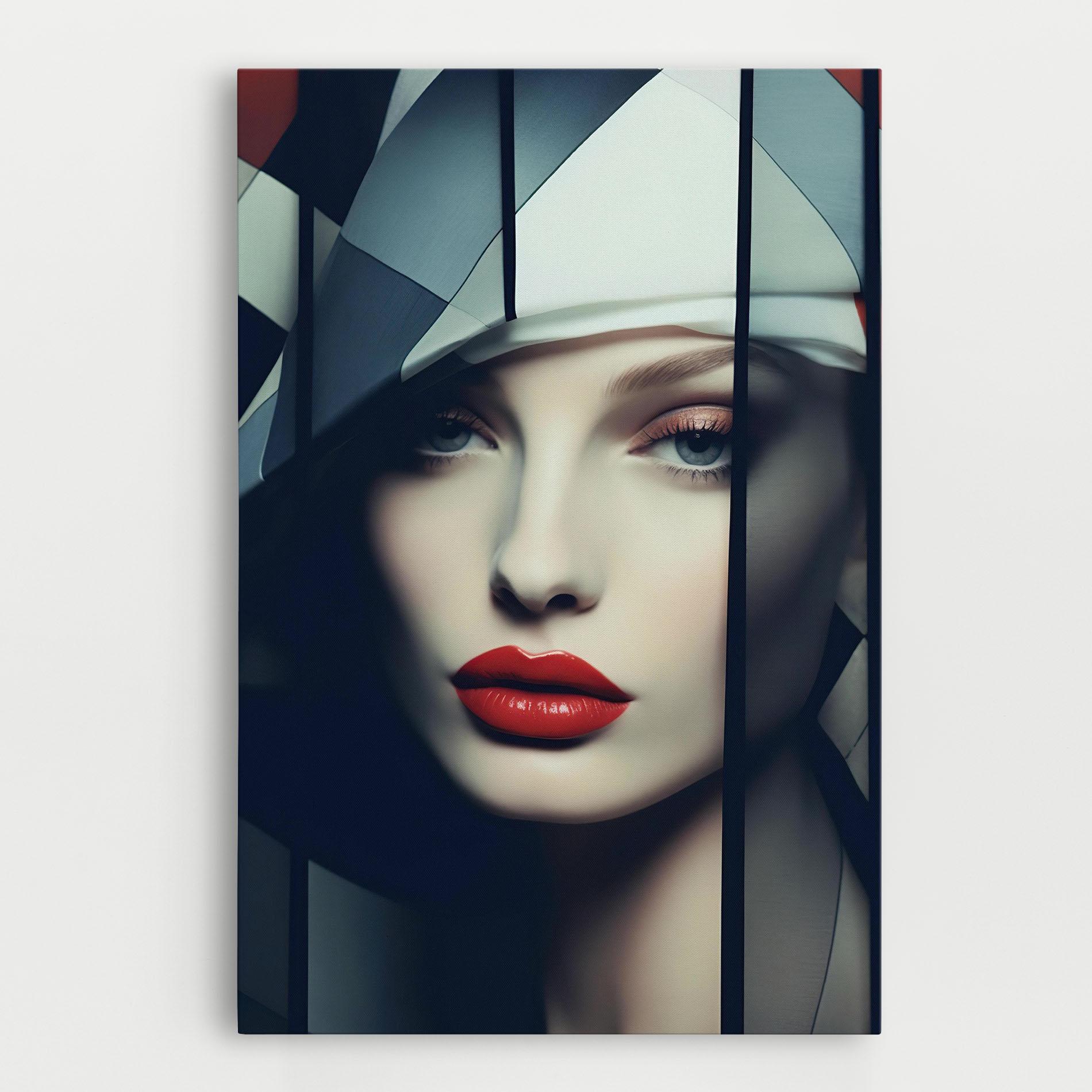 Leinwandbild Big Juicy Lips Woman mockup 0