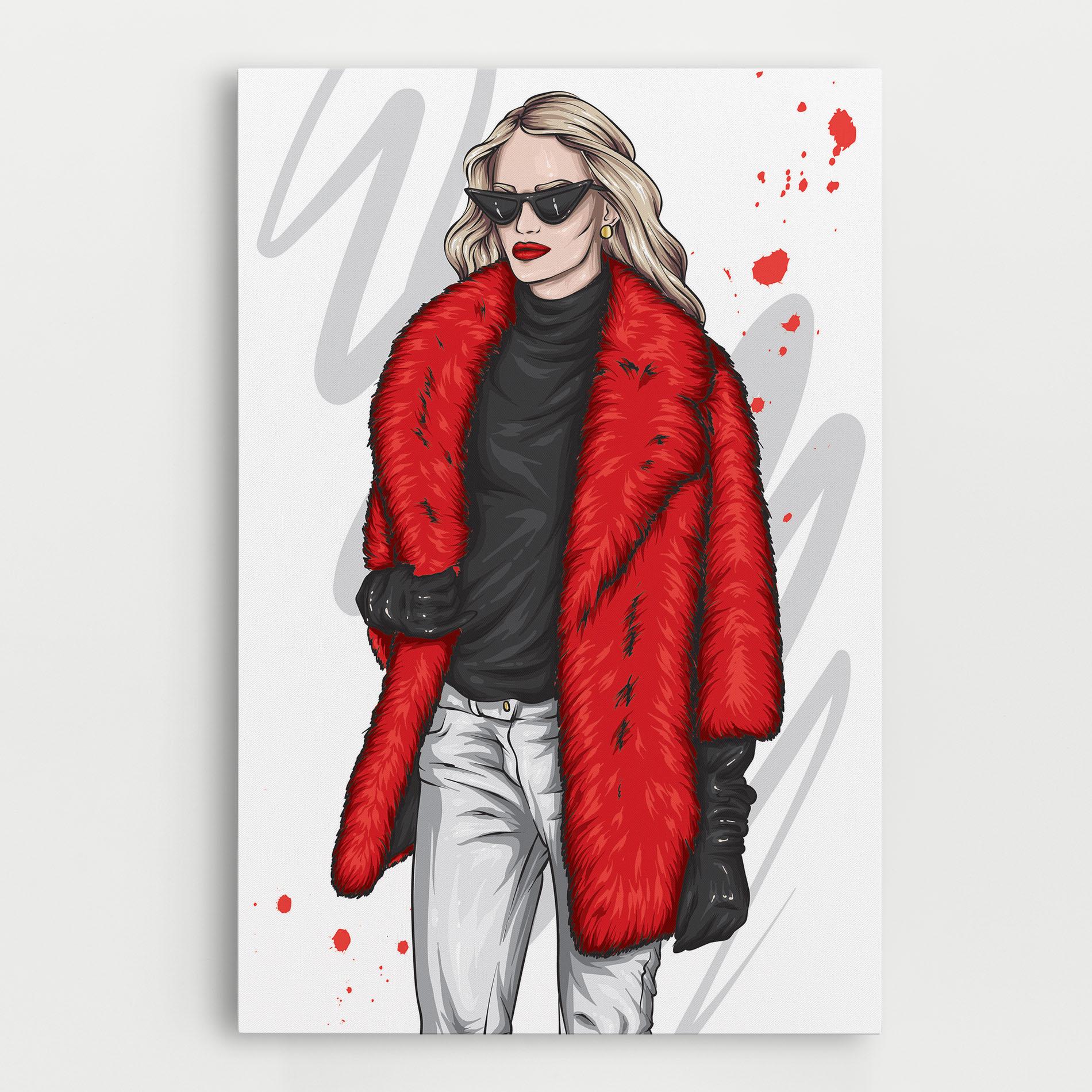 Leinwandbild Black Blouse Woman mockup 0