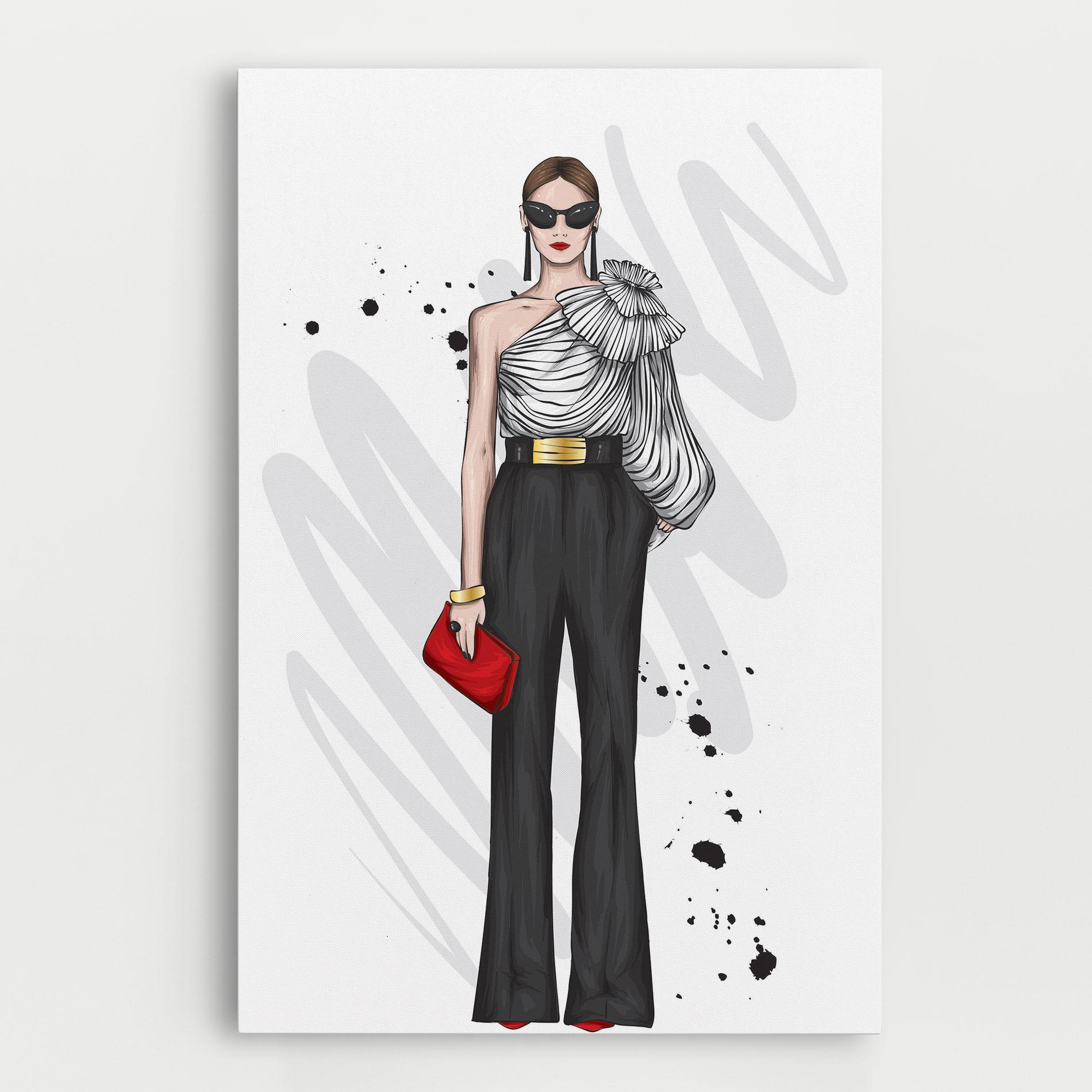 Leinwandbild Tall Black Pants mockup 0