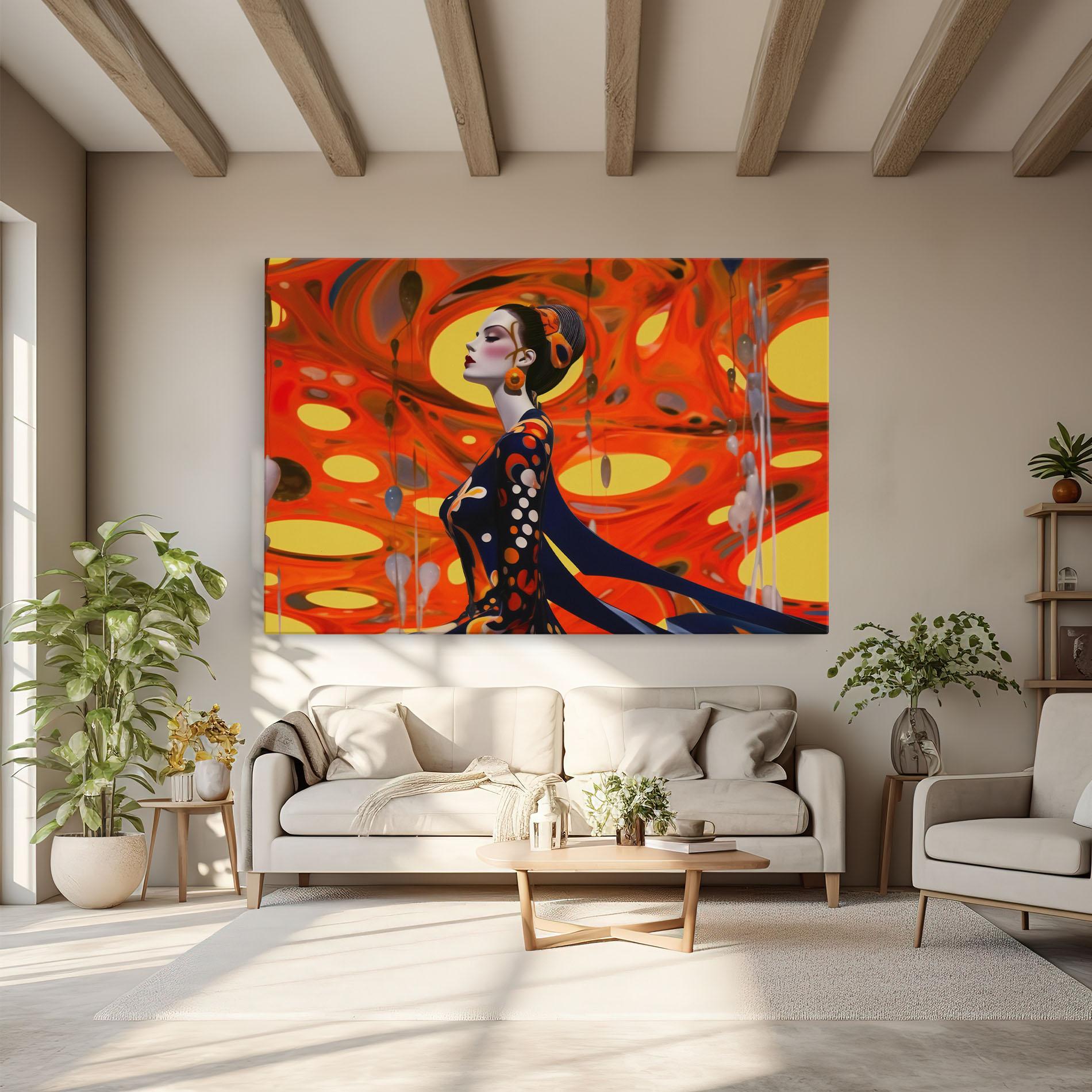 Leinwandbild Big Orange Accesories mockup 6