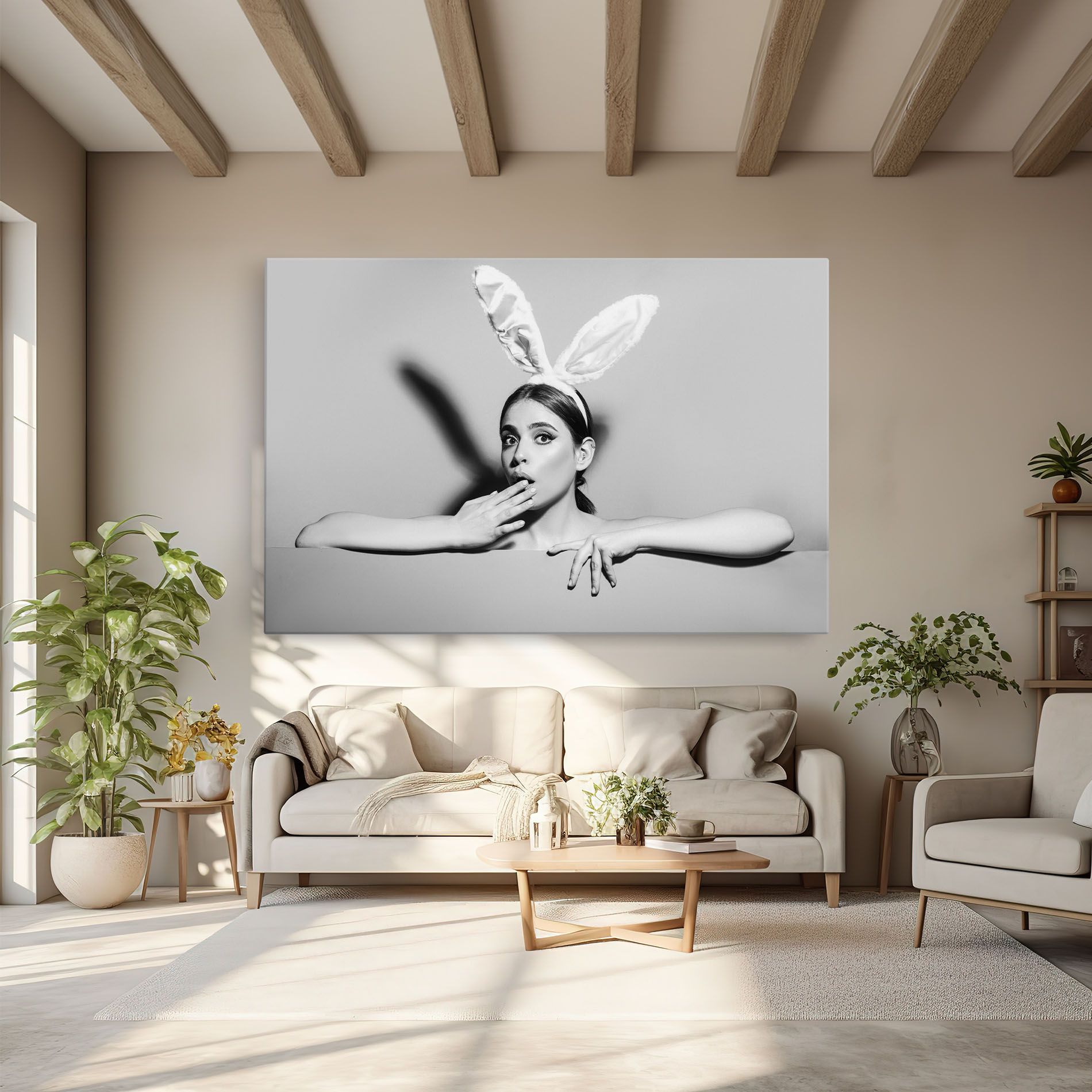 Bunny Ears Peeking mockup 6