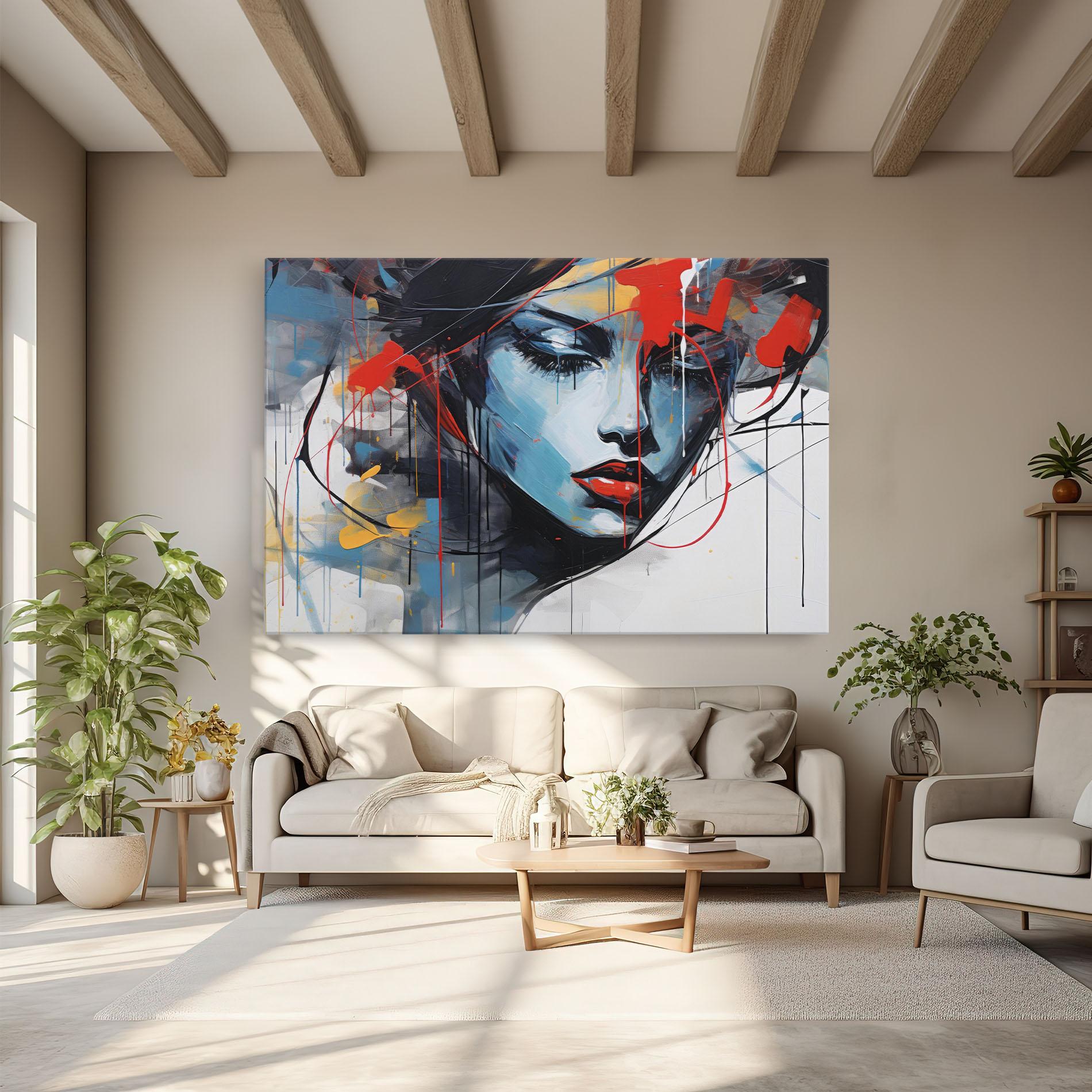 Leinwandbild Edgy Woman mockup 6