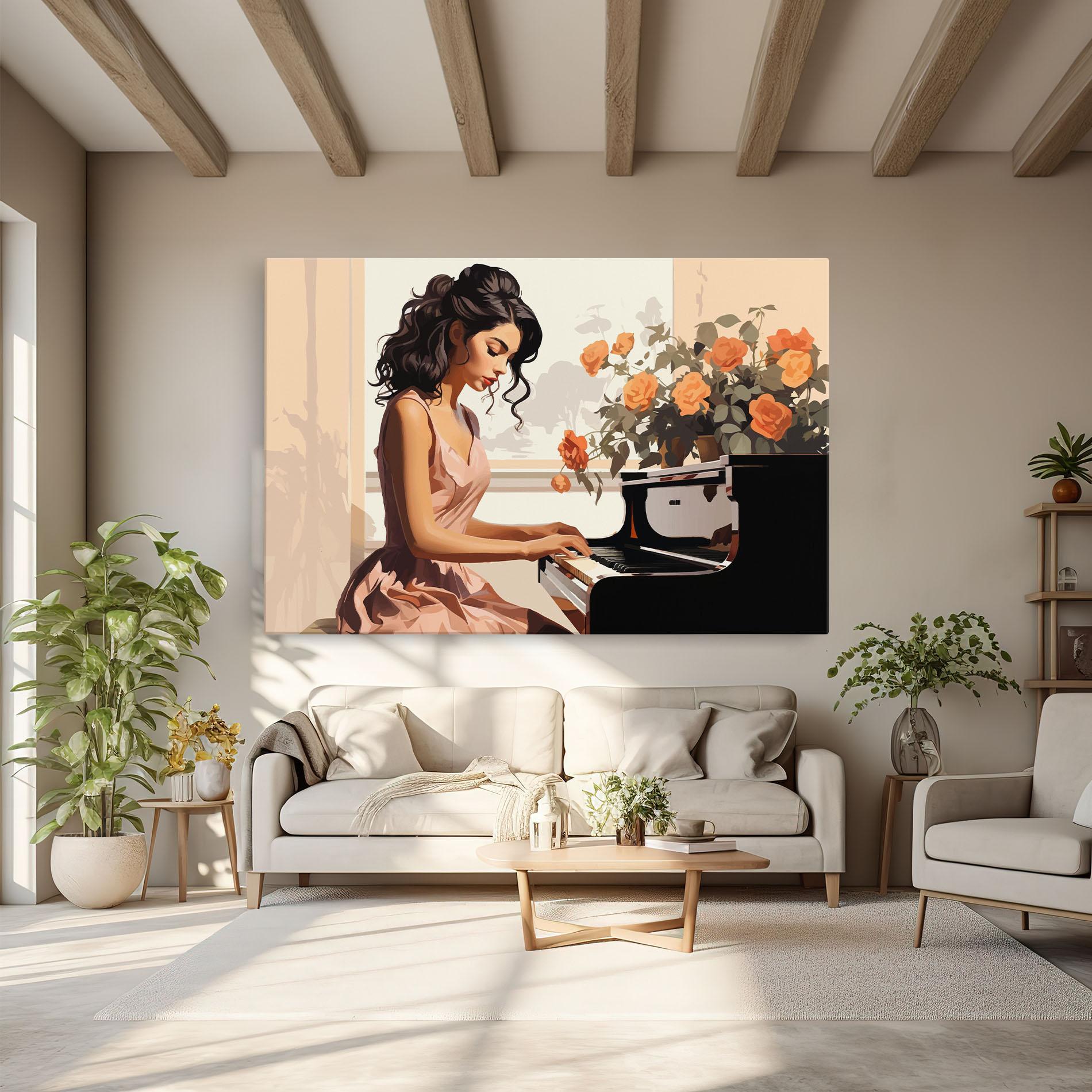 Leinwandbild Singer Painting mockup 6