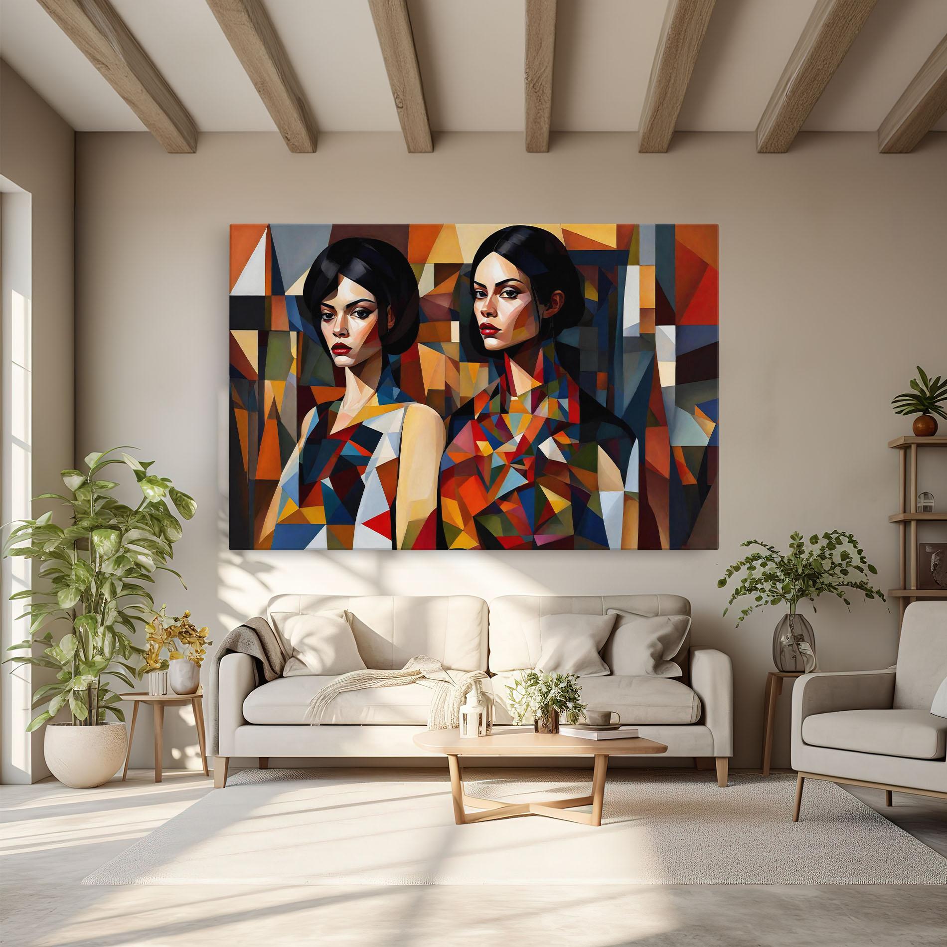 Leinwandbild Young Abstract Women mockup 6